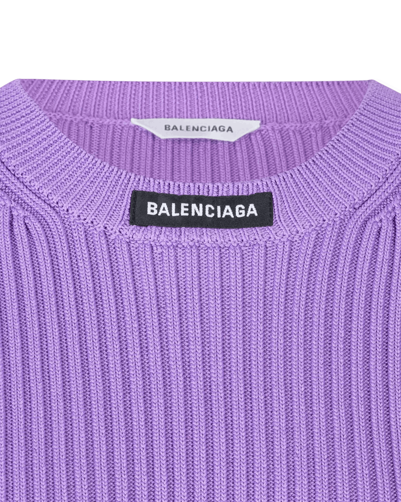 Balenciaga Lace viscose knit crewbeck in lilac Size S / US 4 / IT 40 - 2 Thumbnail