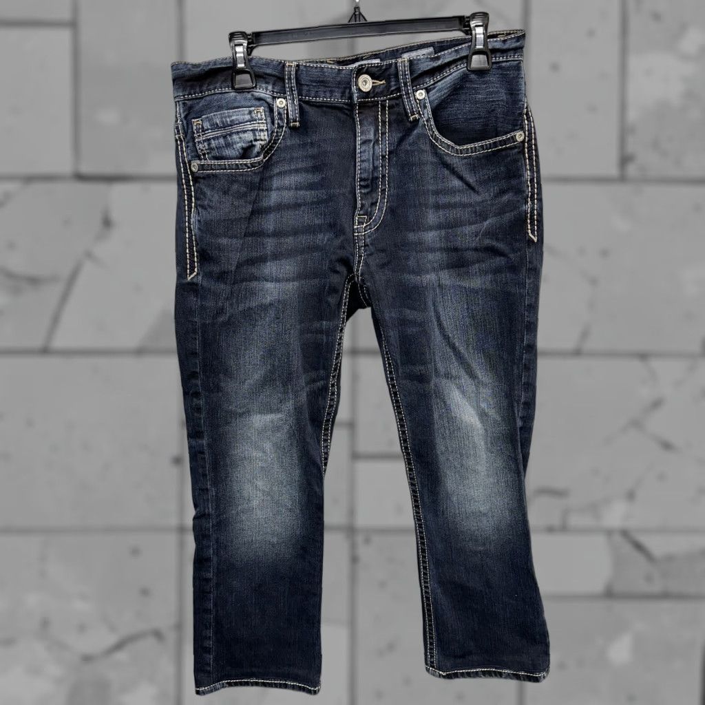 BKE BKE Denim Jeans — Men — Straight Leg — Size 32x26 — Dark Blue Cotton Denim — Regular Fit Size US 32 / EU 48 - 1 Thumbnail