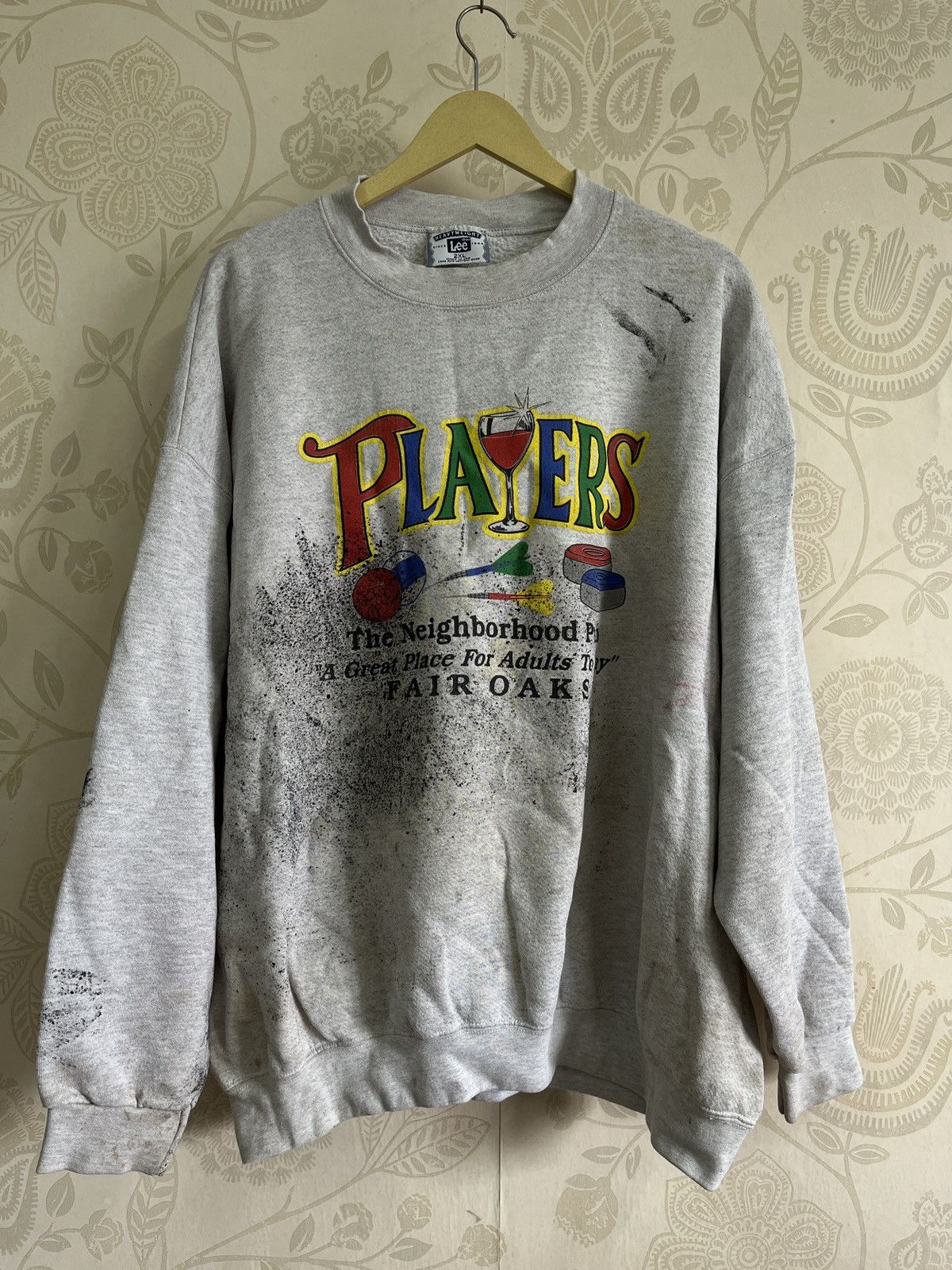 Lee Vintage 80s Dirty Lee Hoodie Players The Neighorhood Pub Size US XXL / EU 58 / 5 - 1 Thumbnail