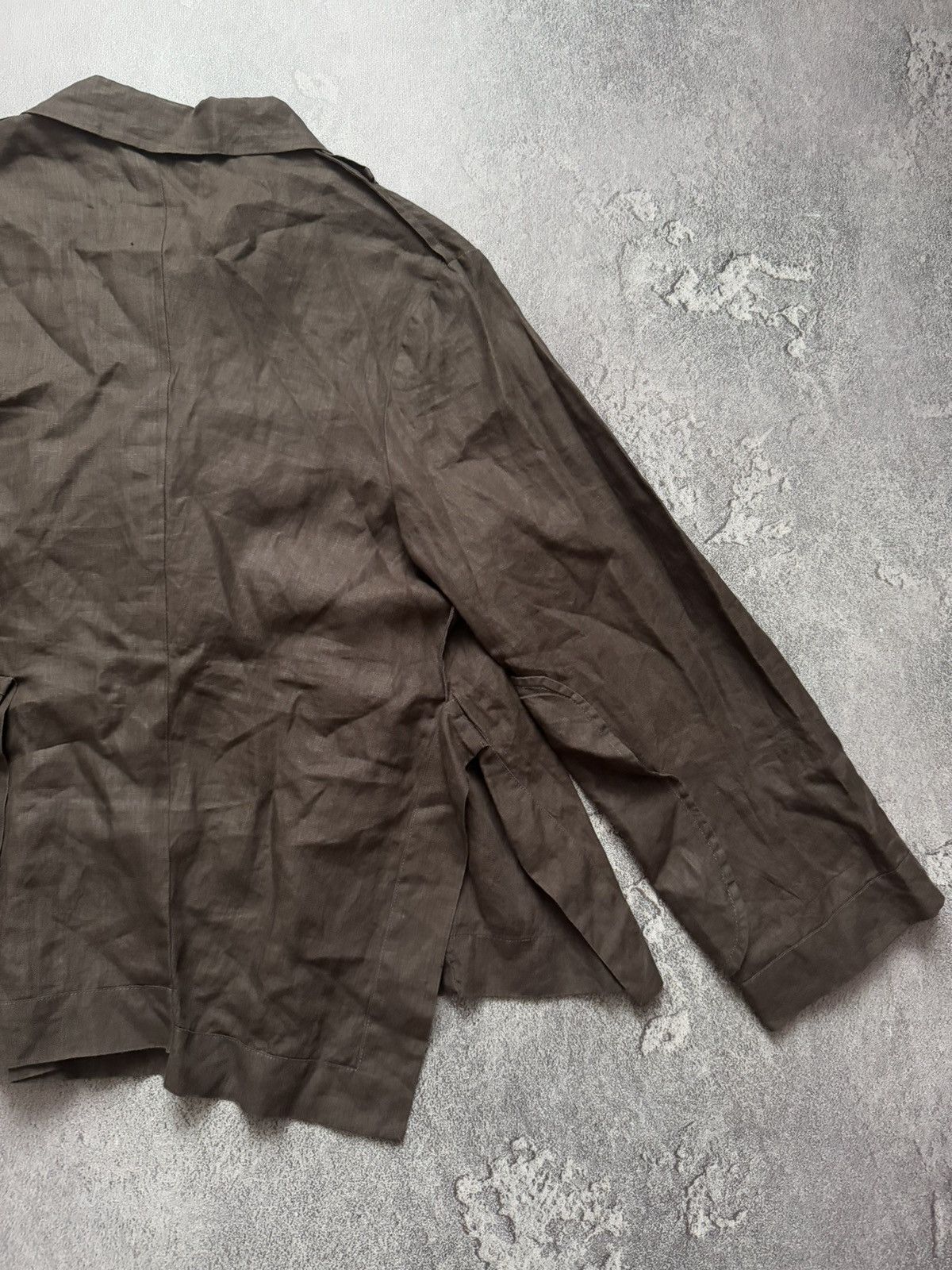 Designer × Rundholz Rundholz L Avantgarde linen blazer jacket asymmetrical relax Size L / US 10 / IT 46 - 19 Thumbnail