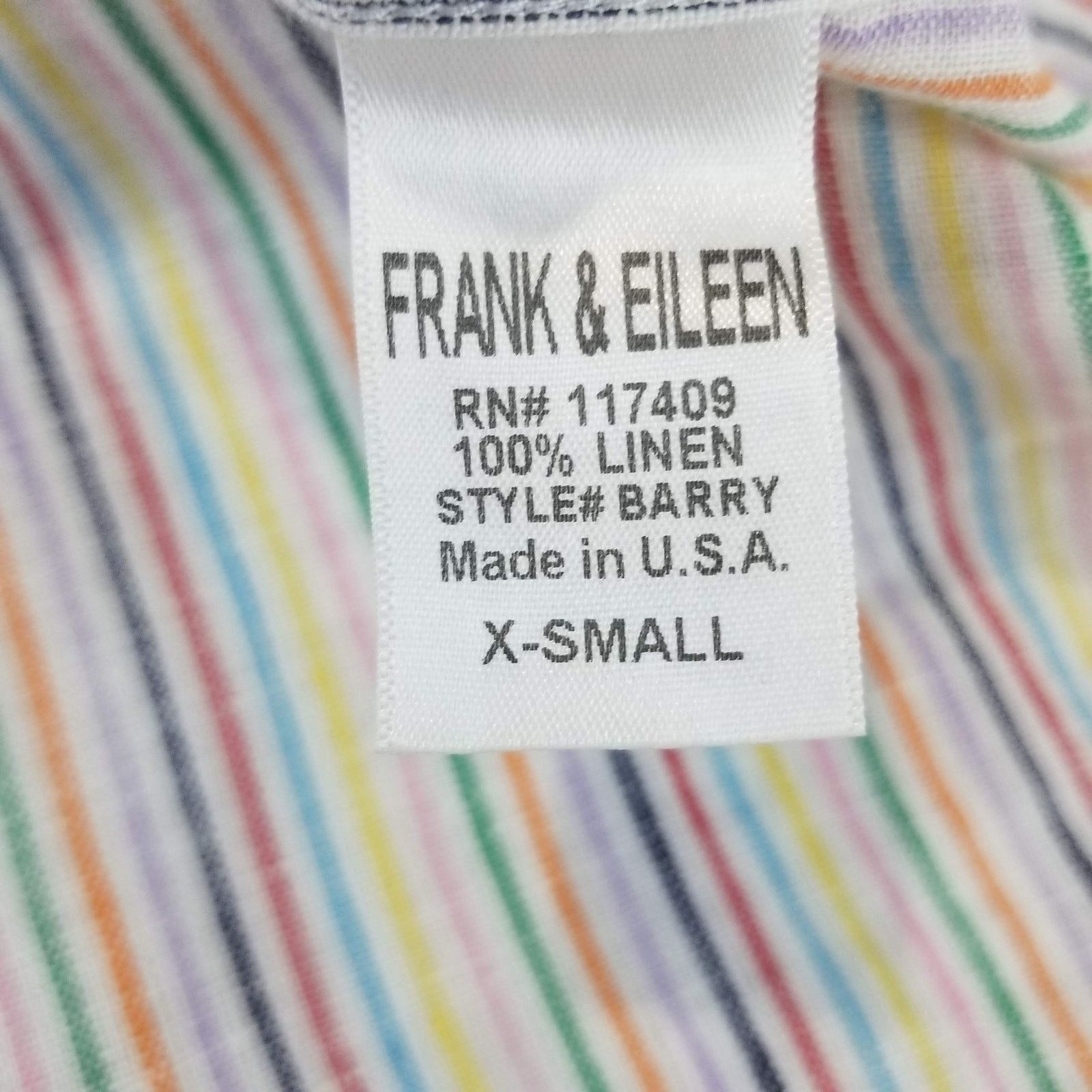 Frank & Eileen Frank & Eileen Linen Shirt XS Barry Multi Color Stripe Size XS / US 0-2 / IT 36-38 - 5 Thumbnail