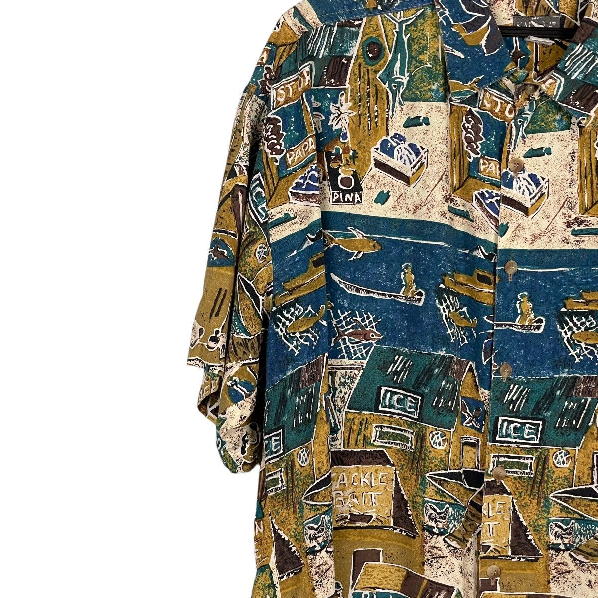 Vintage Vintage Kahala Village Vibe AOP Rayon Shirt Size US XL / EU 56 / 4 - 2 Thumbnail