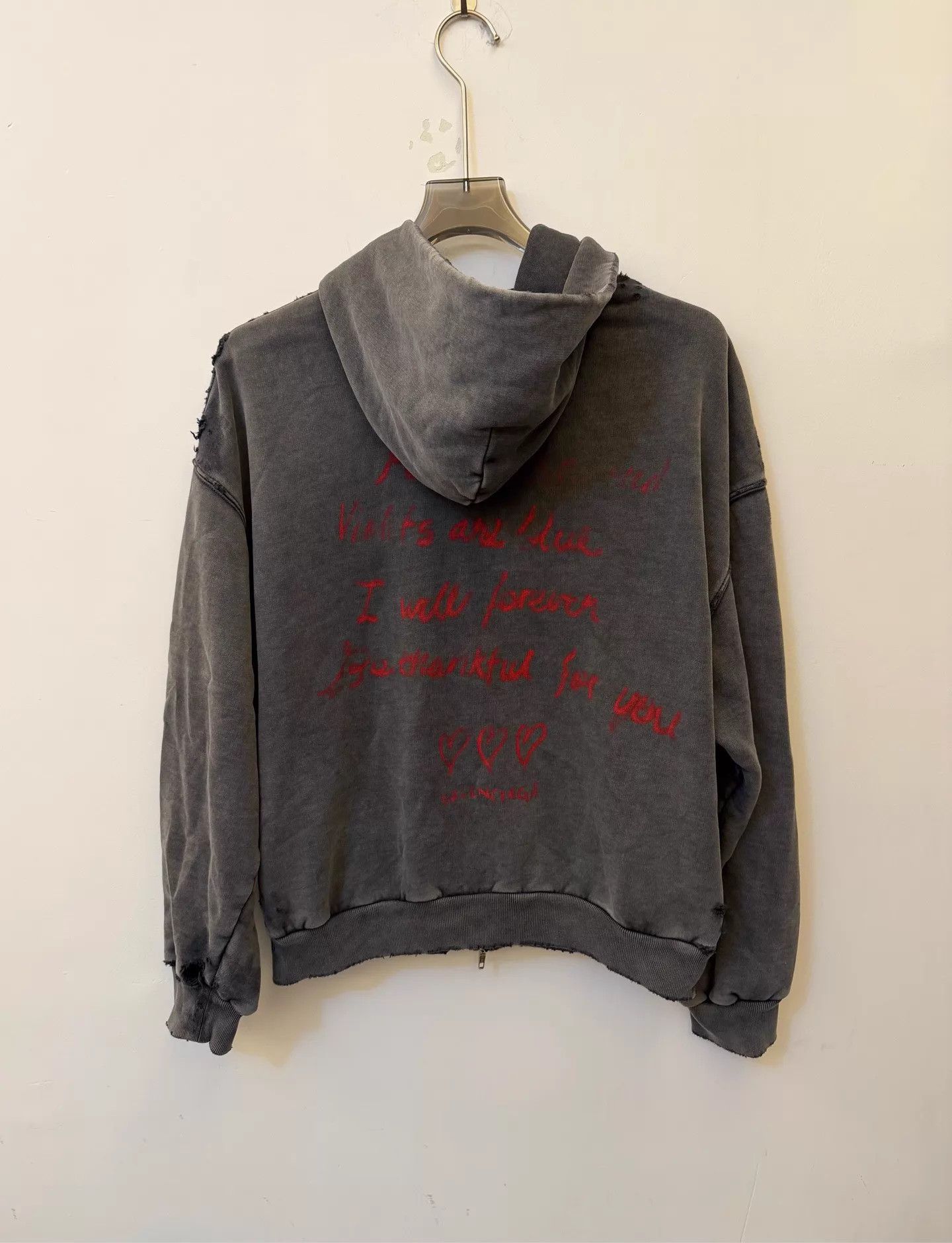 Balenciaga Balenciaga Graffiti Heart Hoodie Limited XS Size XS / US 0-2 / IT 36-38 - 2 Thumbnail