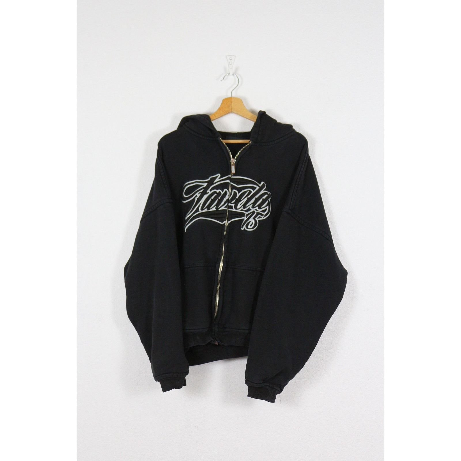 FAVELA FAVELA Logo Skateboarding Zip Boxy Hoodie NZ Size US M / EU 48-50 / 2 - 1 Thumbnail