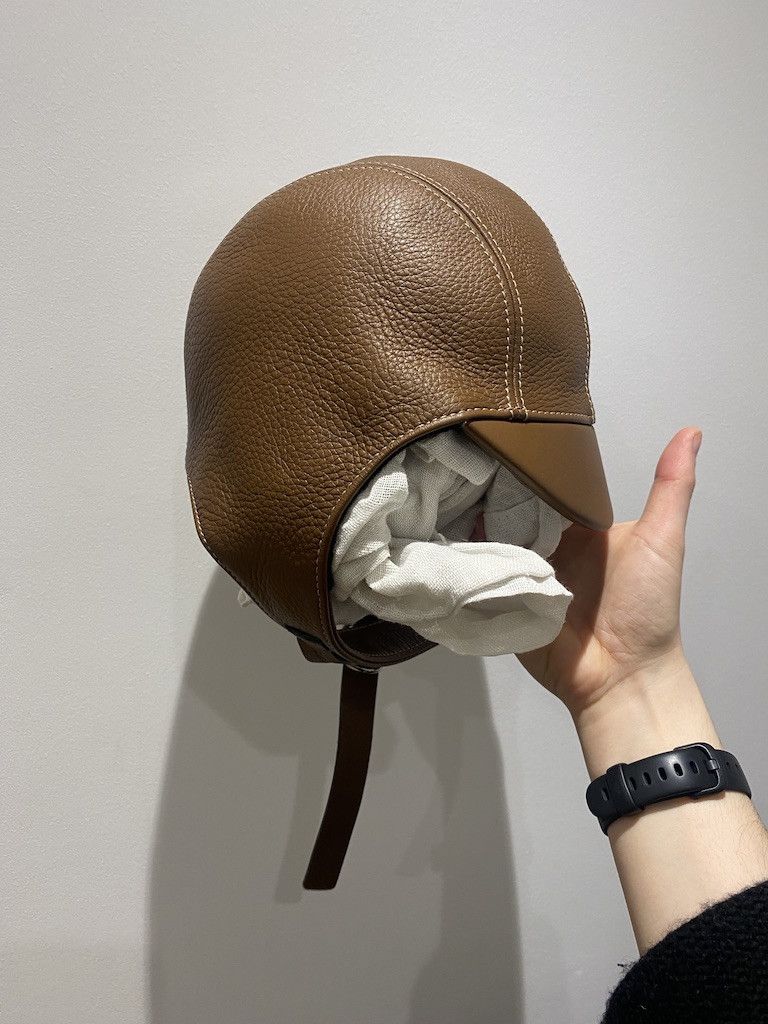 Burberry Burberry Tan Leather Pilot Hat Size ONE SIZE - 2 Thumbnail