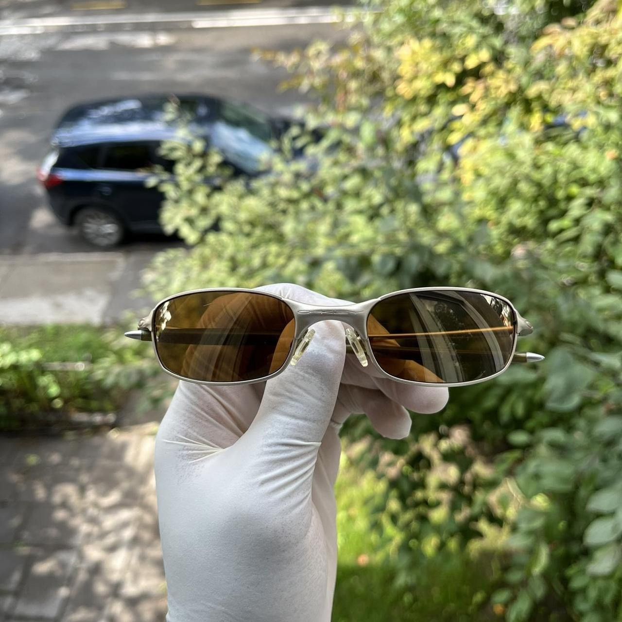 image of Oakley Square Wire 2.0 Sunglasses in Silver/Gold, Men's