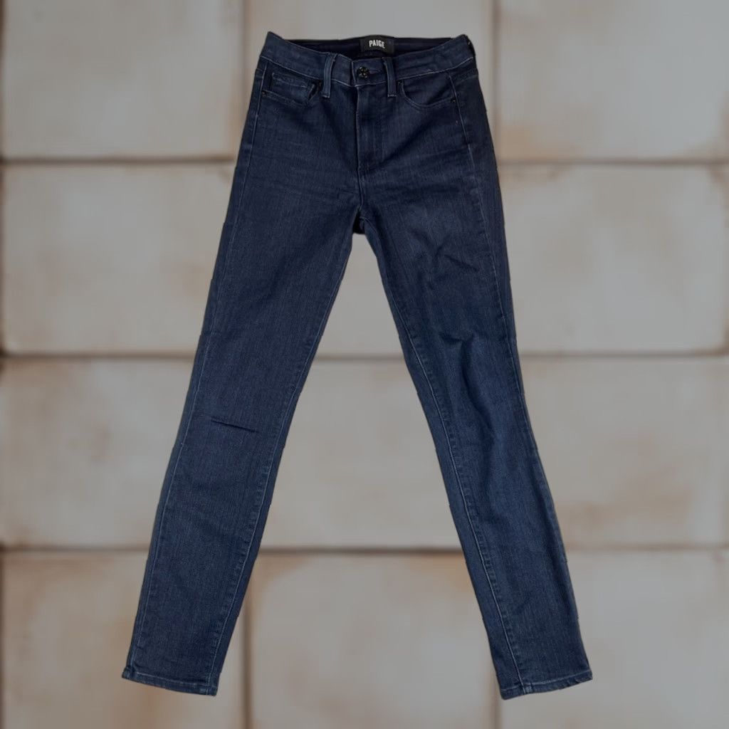 Paige VINTAGE Paige Margot Ankle jeans Womens 24 Blue stretch denim Skinny Dark Wash Denim Size 42" / US 20 - 1 Thumbnail