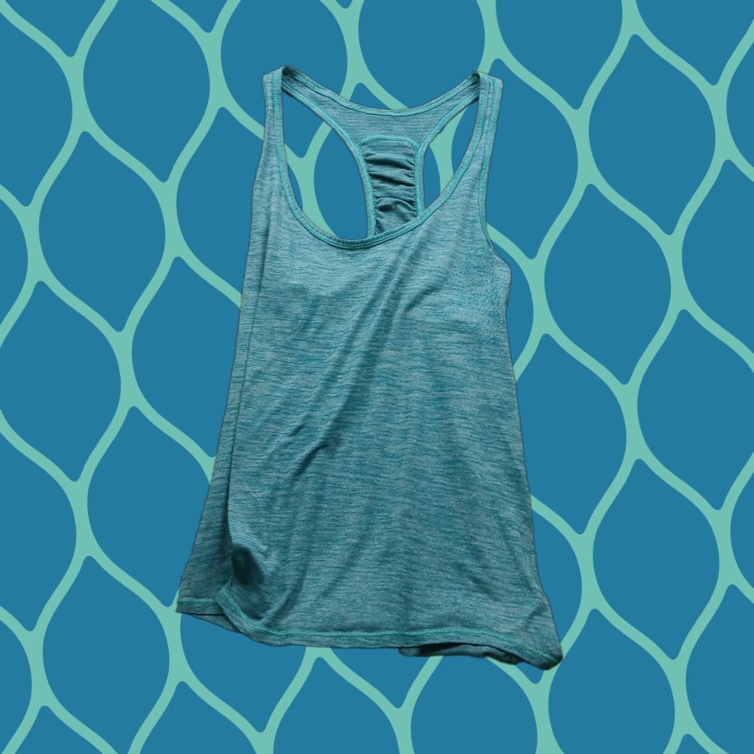 Lululemon Tank Womens S Blue Sleeveless Racerback Scoop Neck Yoga Activewear (Size Small)
