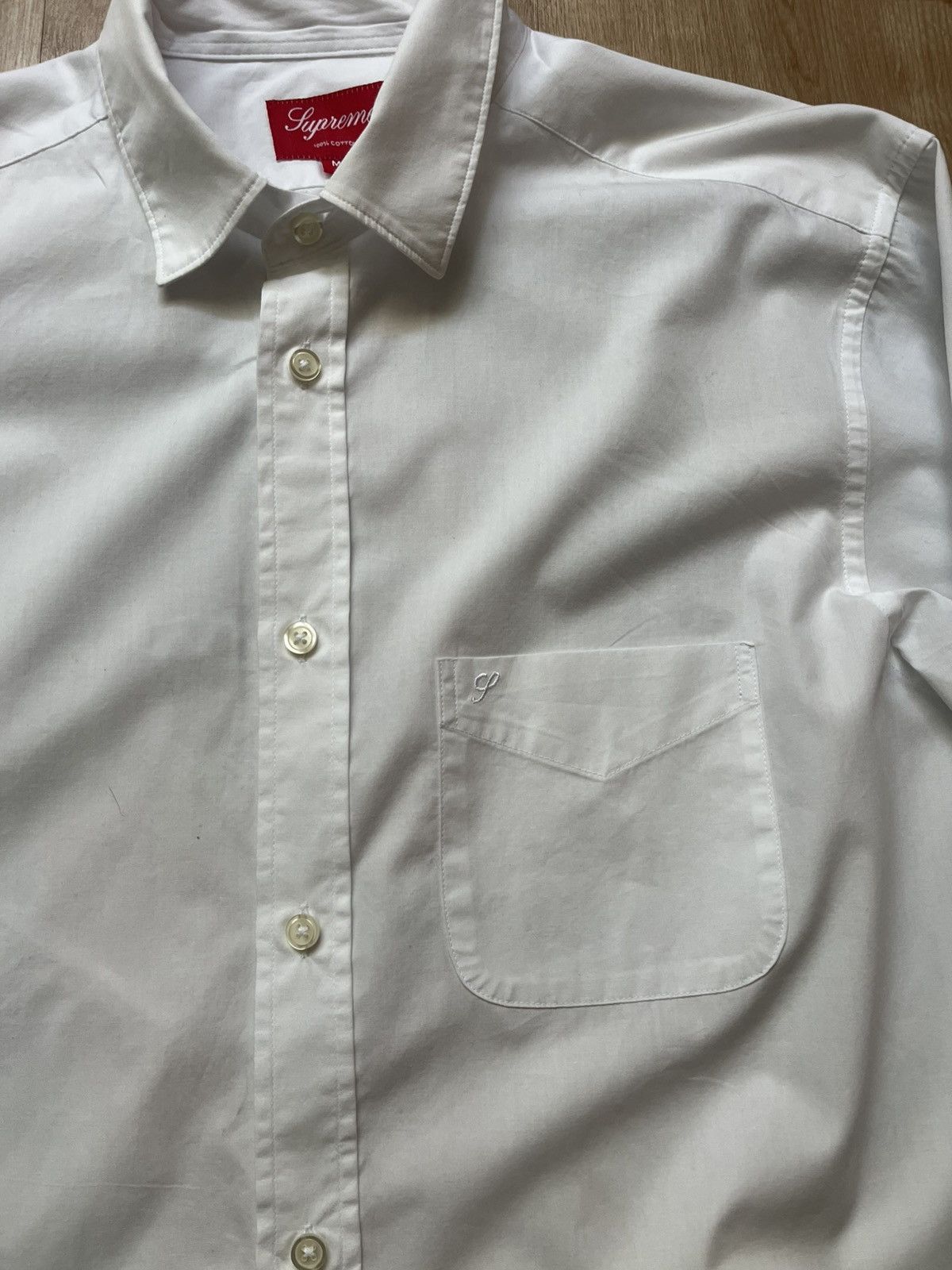 Supreme Supreme SS20 White Leigh Bowery Airbrushed Button Shirt Size US M / EU 48-50 / 2 - 4 Thumbnail