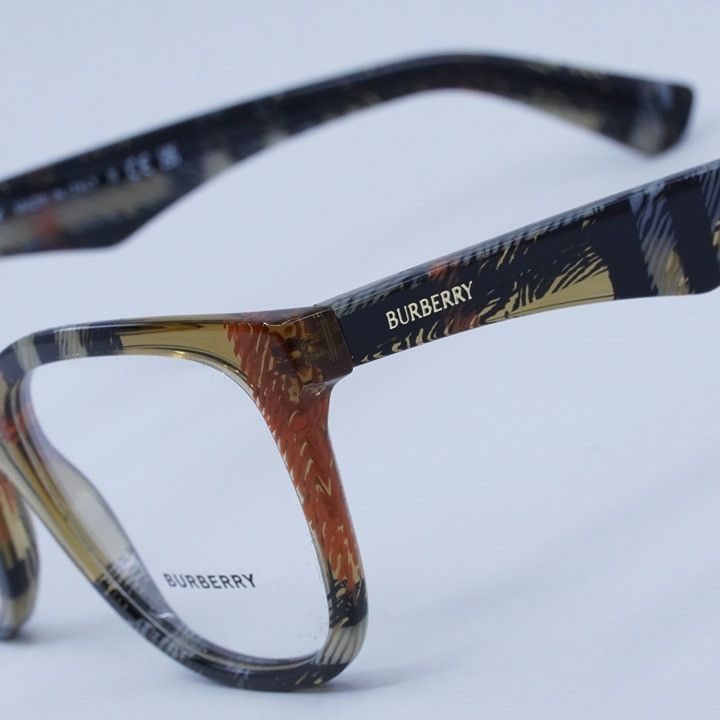 Burberry Burberry BE2415 4146 Eyeglasses Check Sand 53mm Square Frame Size ONE SIZE - 7 Thumbnail