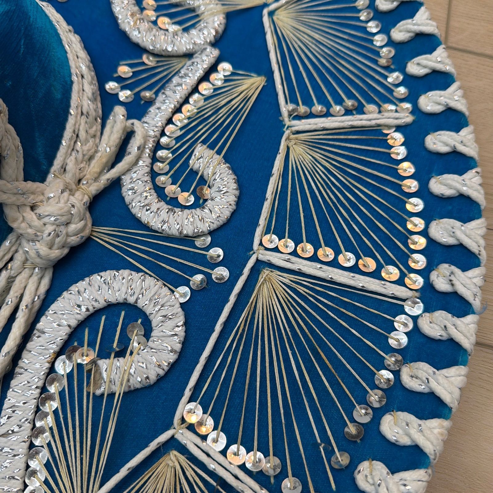 Pigalle Pigalle XXXXX Blue Sequin Sombrero Hat 23 in Diameter Size US M / EU 48-50 / 2 - 3 Thumbnail