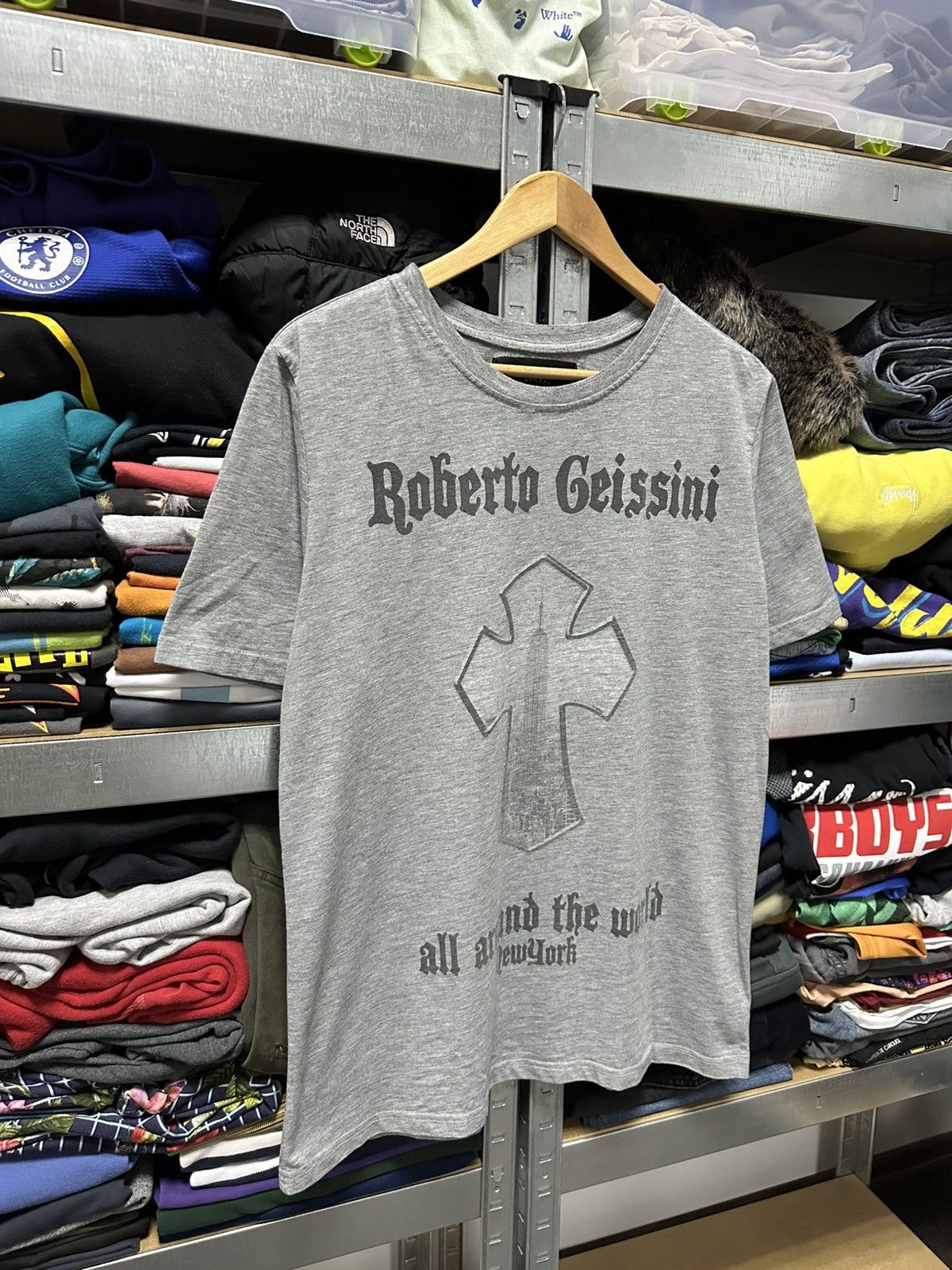 Hysteric Glamour Rare Y2K Roberto Geissini Punk Cross Skull Japanese T Shirt Size US L / EU 52-54 / 3 - 2 Thumbnail
