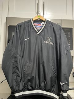 Vintage Nike RAIDERS NFL Black Pro Line Jacket Size XXL 