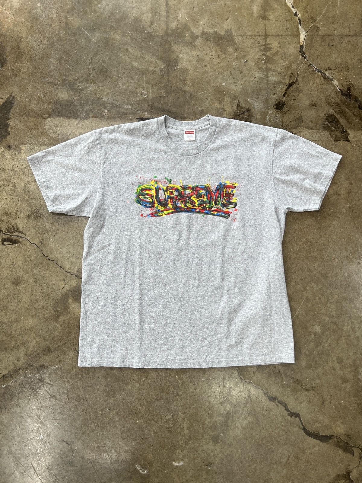 Paint logo tee supreme store