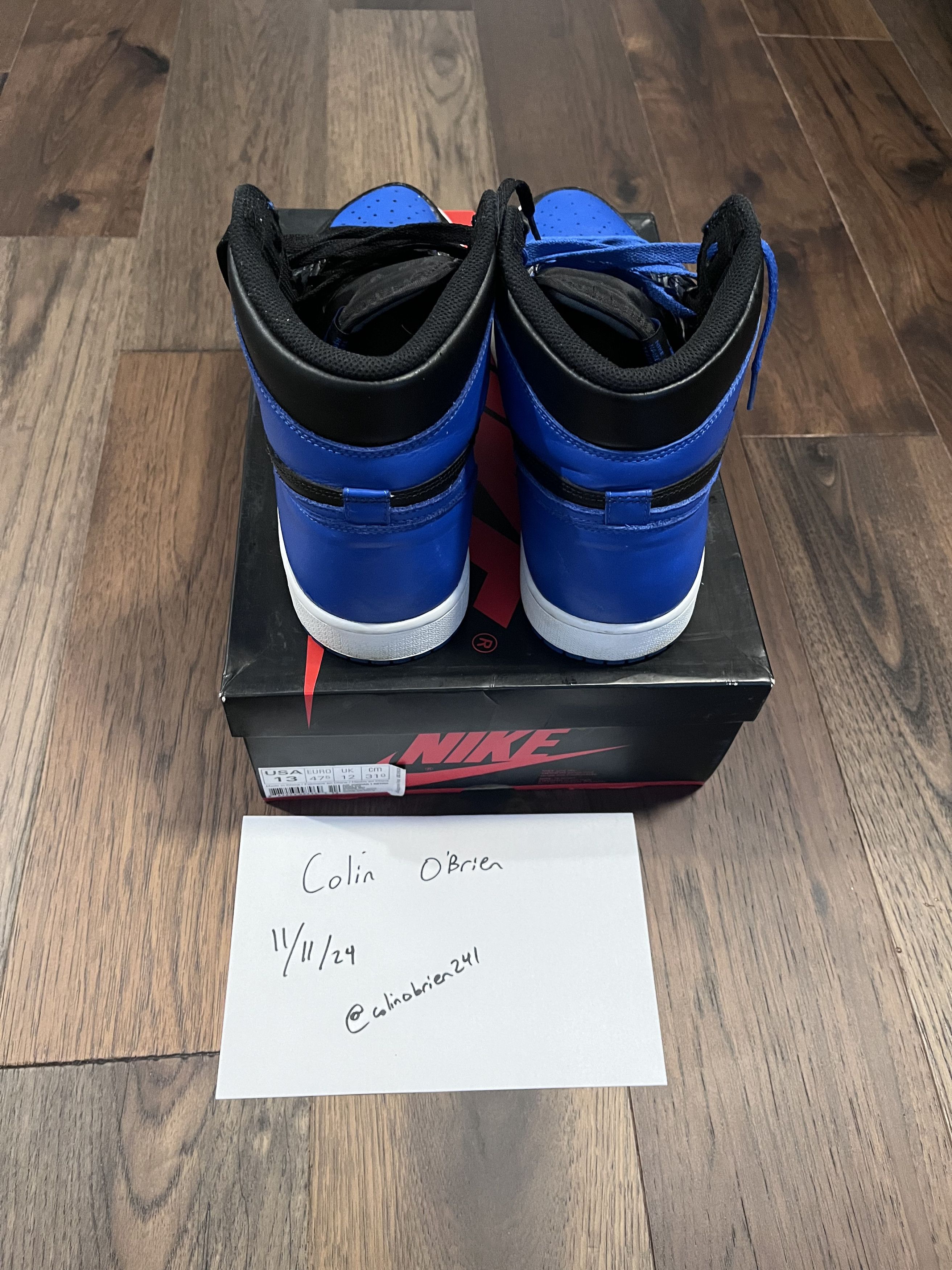 Nike Jordan 1 Royal (2017) Size US 13 / EU 46 - 4 Thumbnail