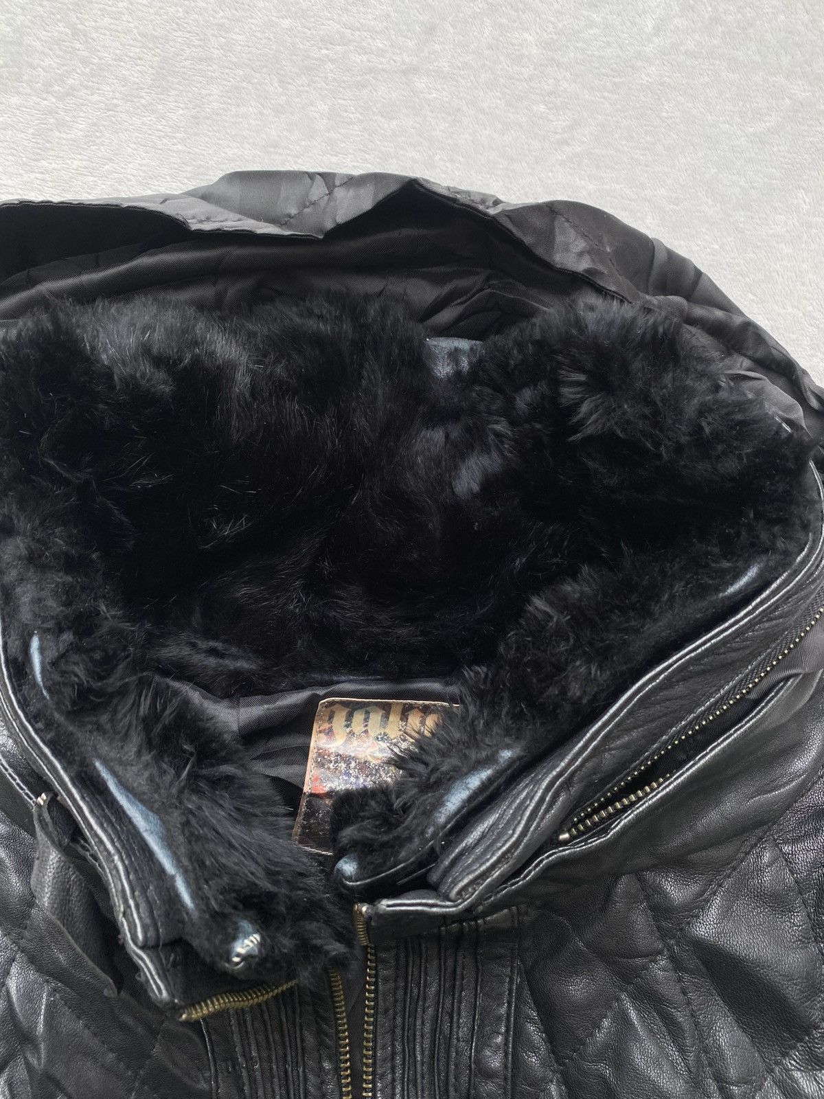 Japanese Brand 2000s Galicia / Galicie- Bono Fur Quilted Leather Jacket Size S / US 4 / IT 40 - 11 Thumbnail