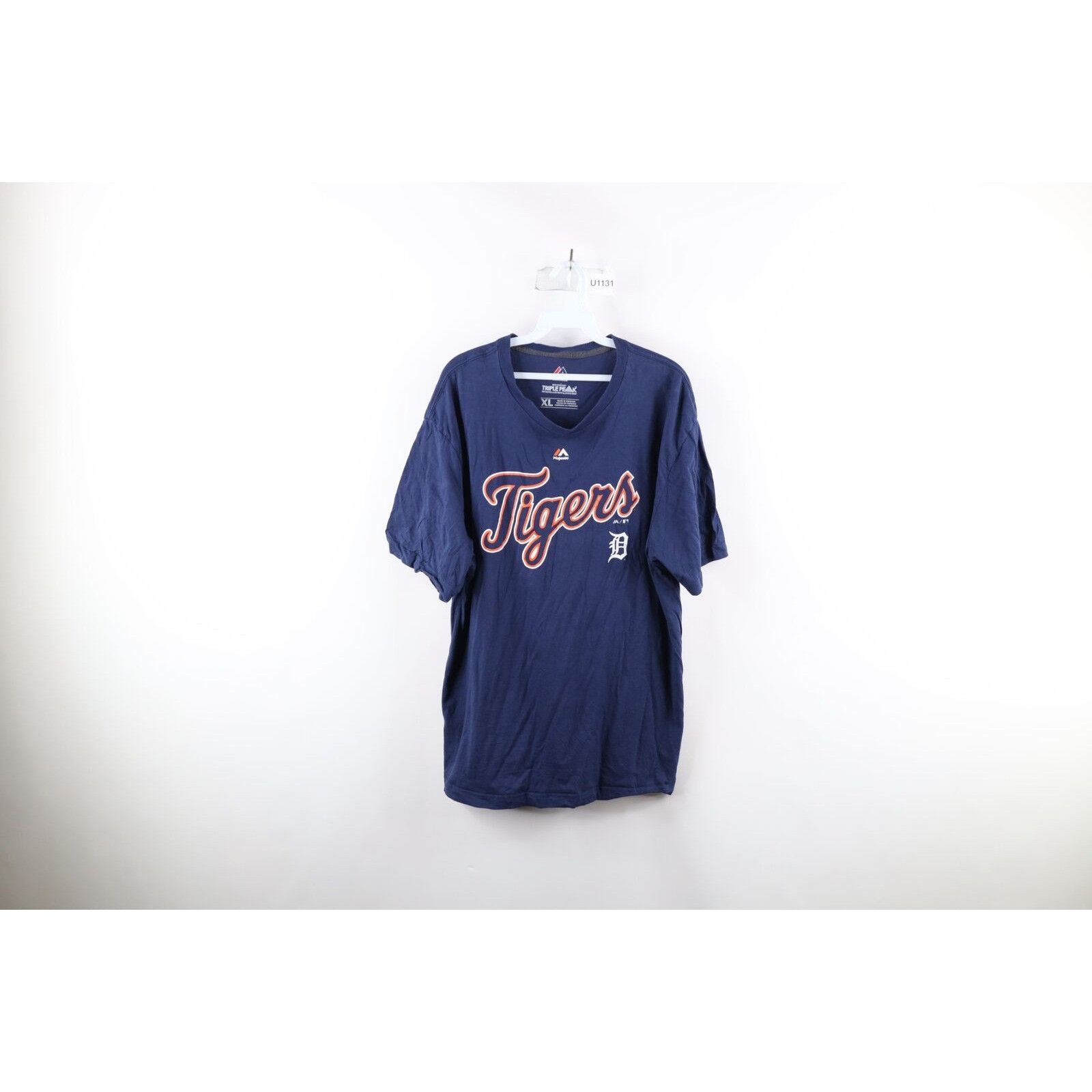 Majestic Majestic Spell Out Script Detroit Tigers Baseball T-Shirt Size US XL / EU 56 / 4 - 1 Thumbnail