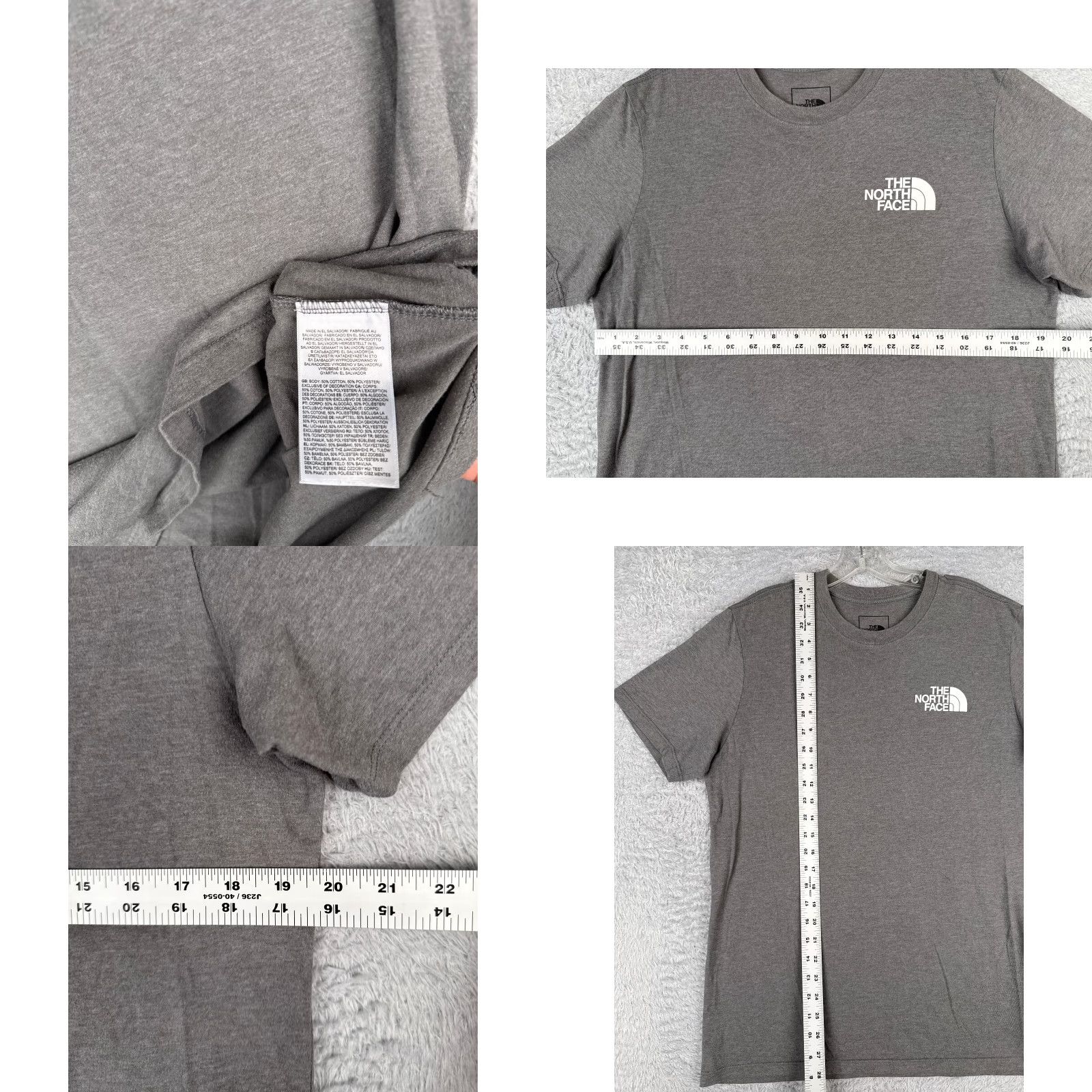 The North Face The North Face Shirt Men Medium Gray Short Sleeve Crew Neck Polyester Jersey Logo All Seasons Breathable Regular T-Shirt 80s Outdoor Mens Size US M / EU 48-50 / 2 - 8 Thumbnail