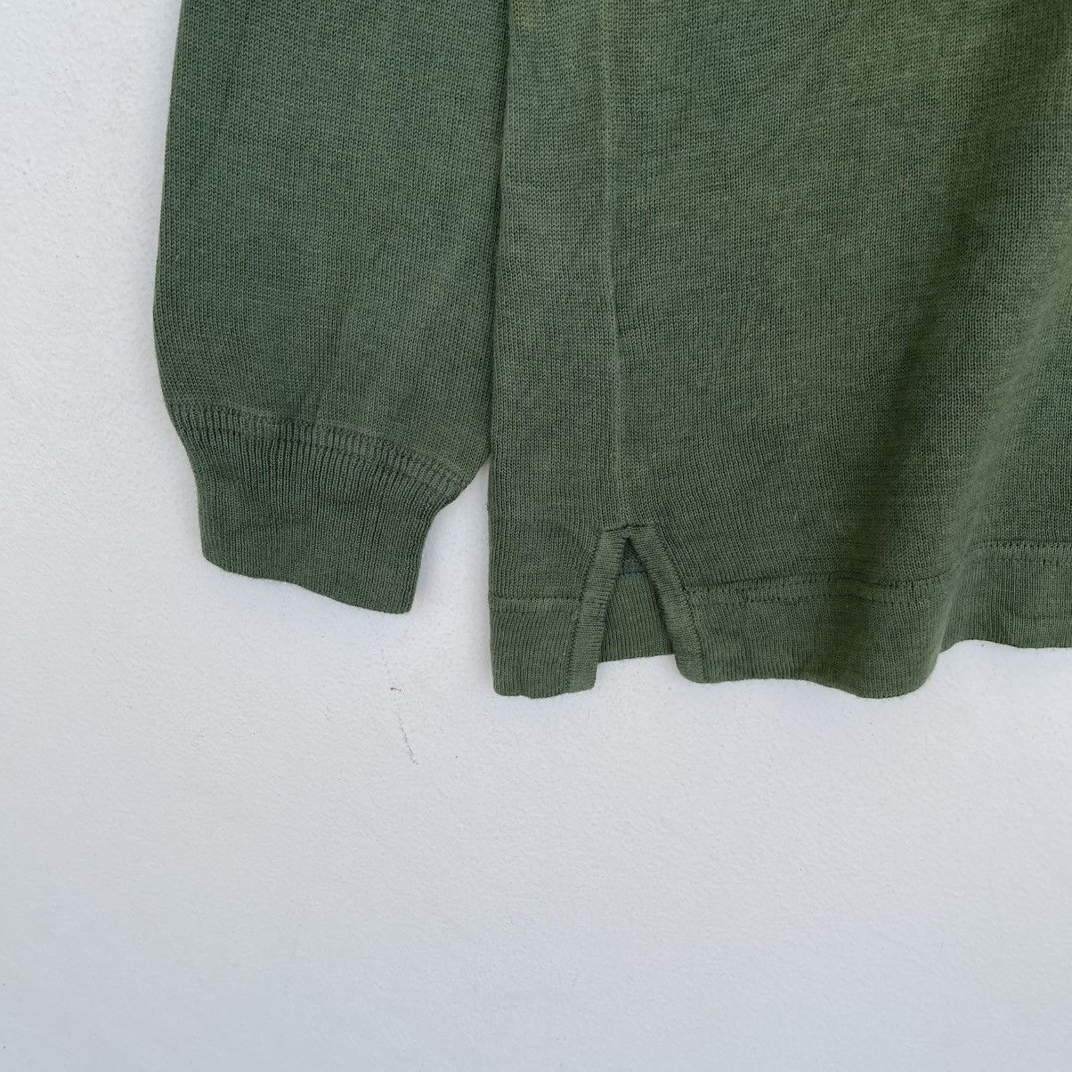 Stussy Vintage 90s Stussy Sport V-Neck Knit Sweater Forest Green Size US S / EU 44-46 / 1 - 8 Thumbnail