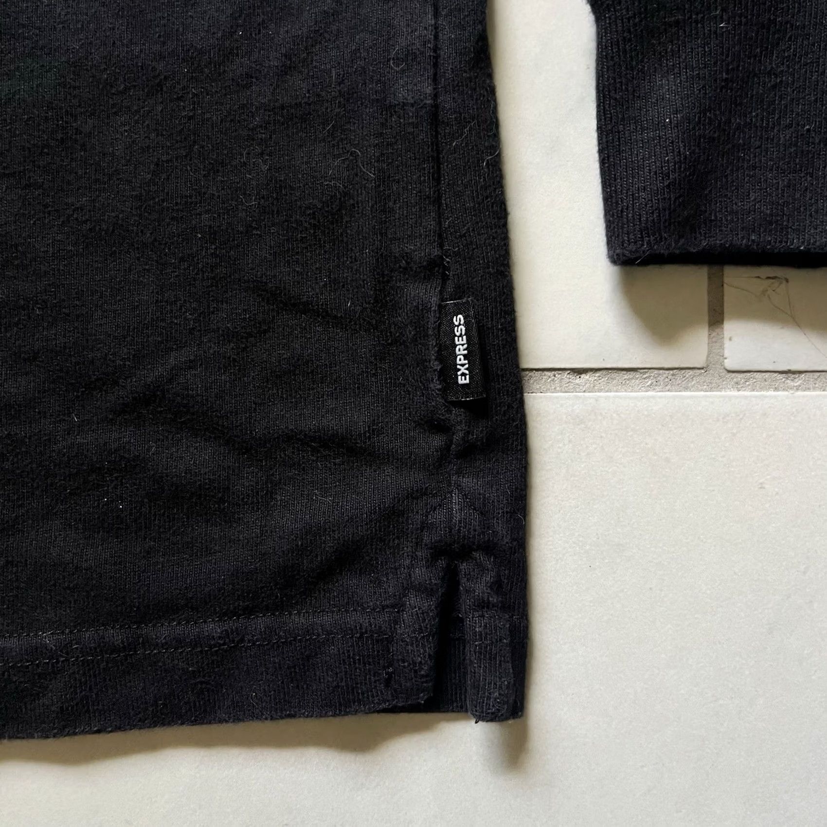 Express VINTAGE Express Polo Shirt XL Black White Mens Embroidered Cotton Sailor Rugby Size US XL / EU 56 / 4 - 6 Thumbnail