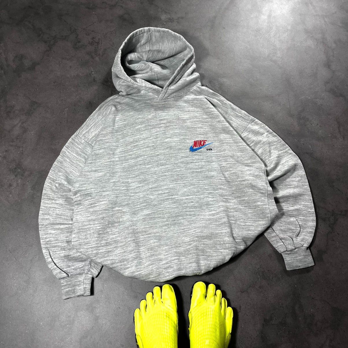 Nike Vintage 90s Nike Oregon USA Boxy Baggy Hoodie Sweatshirt Size US M / EU 48-50 / 2 - 1 Thumbnail