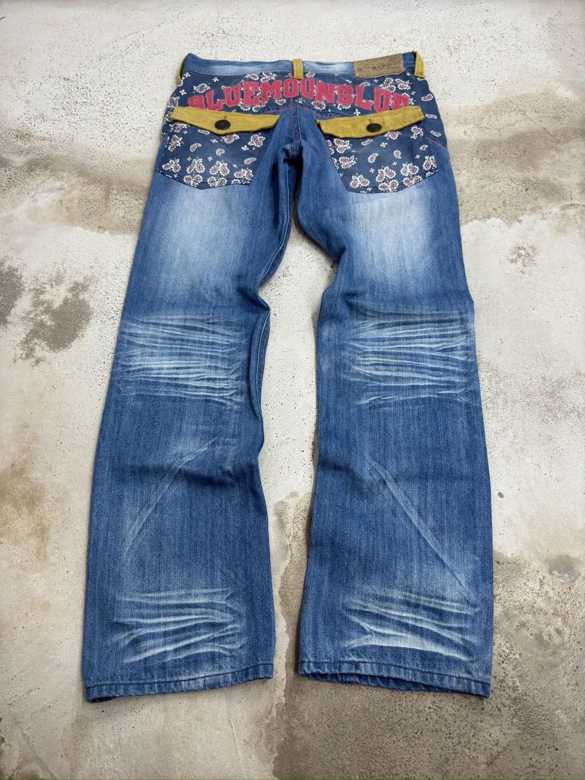 Hysteric Glamour Vintage Blue Moon Blue 90s Blue Moon Club Paisley Pocket Size US 32 / EU 48 - 2 Thumbnail