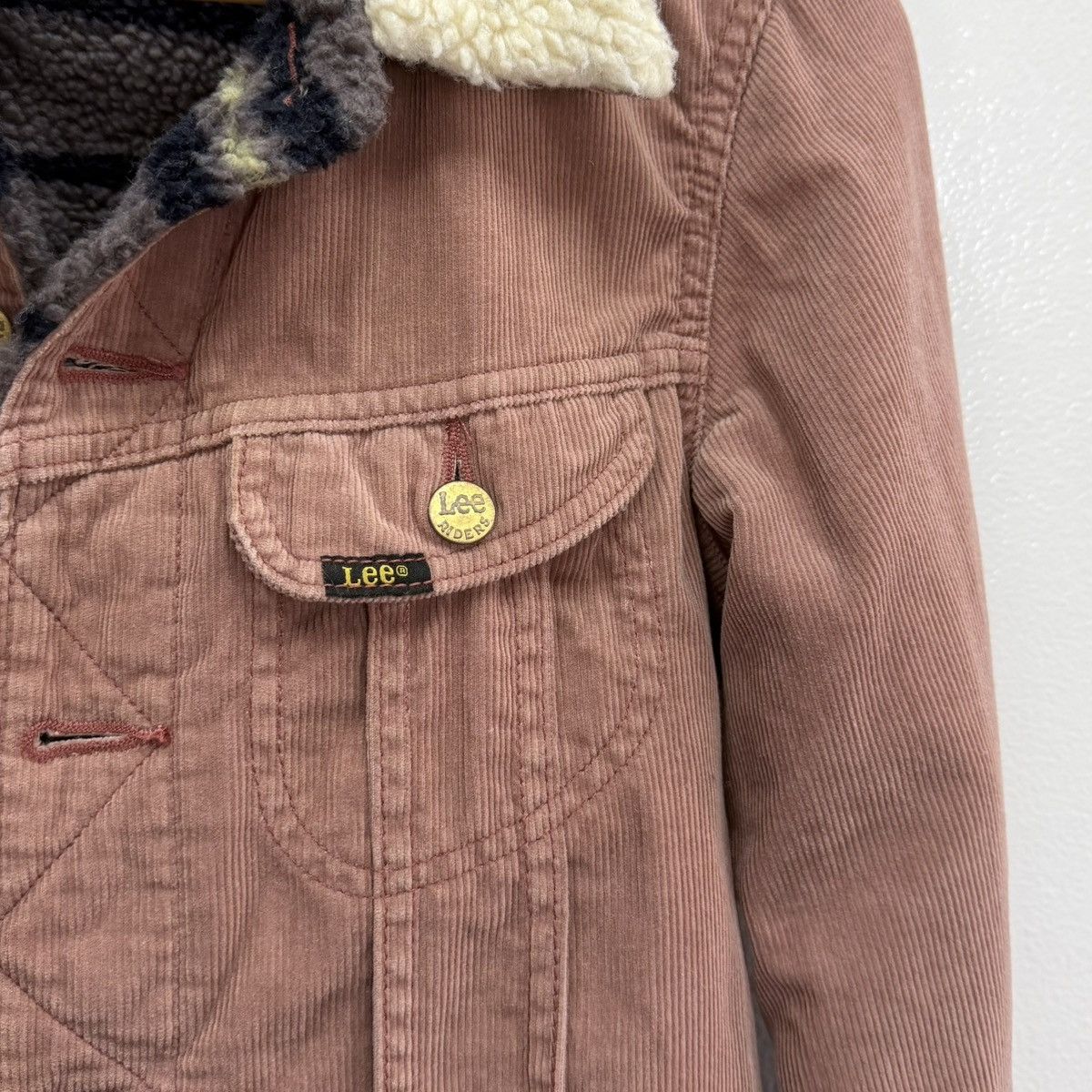 Lee VTG Lee Storm Rider Corduroy Sherpa Jacket Western Workwear Size M / US 6-8 / IT 42-44 - 2 Thumbnail