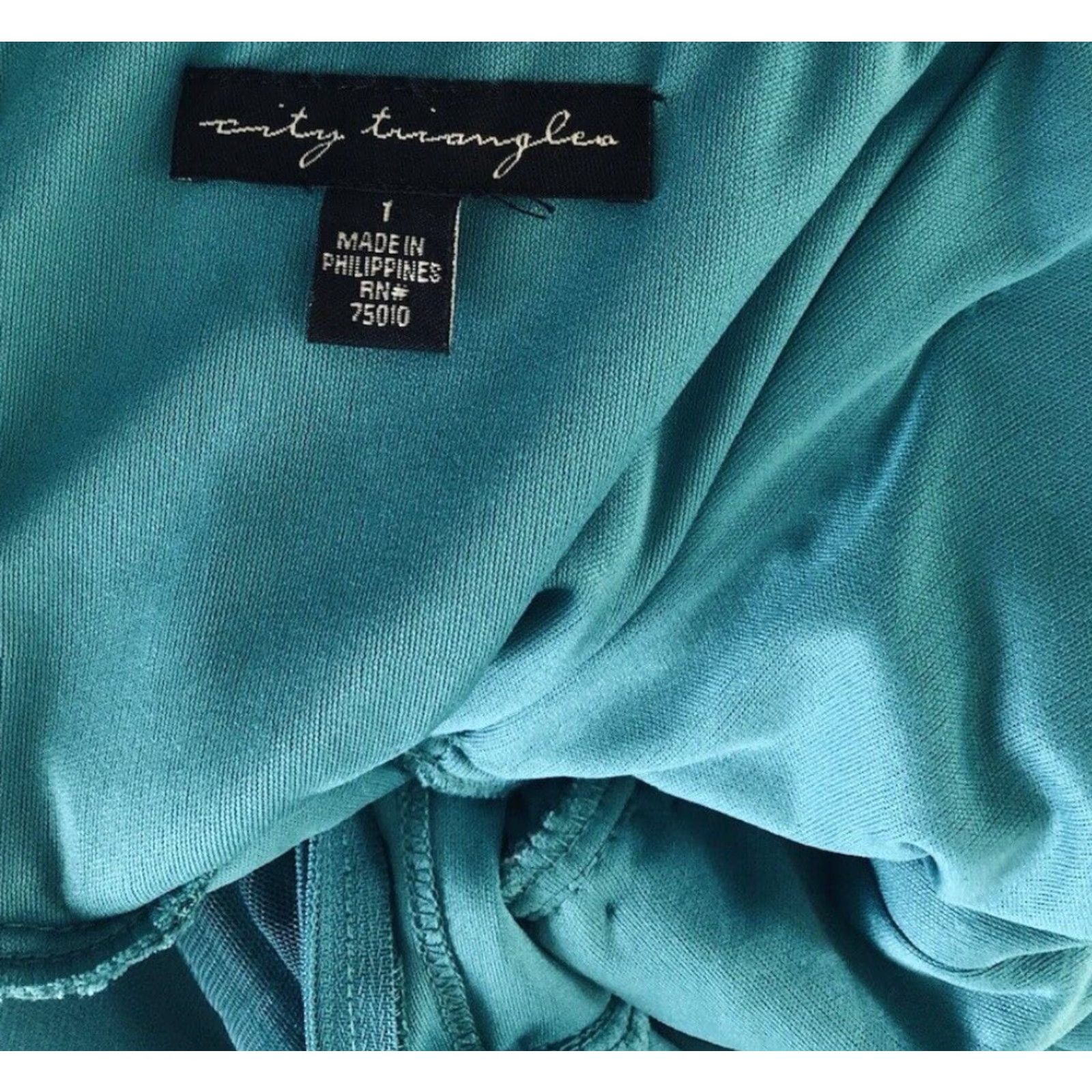 Vintage VINTAGE Strapless Corset Dress Teal Tiered Flare Beads Belt Fairy Y2K Pixie 1 Size XS / US 0-2 / IT 36-38 - 5 Thumbnail