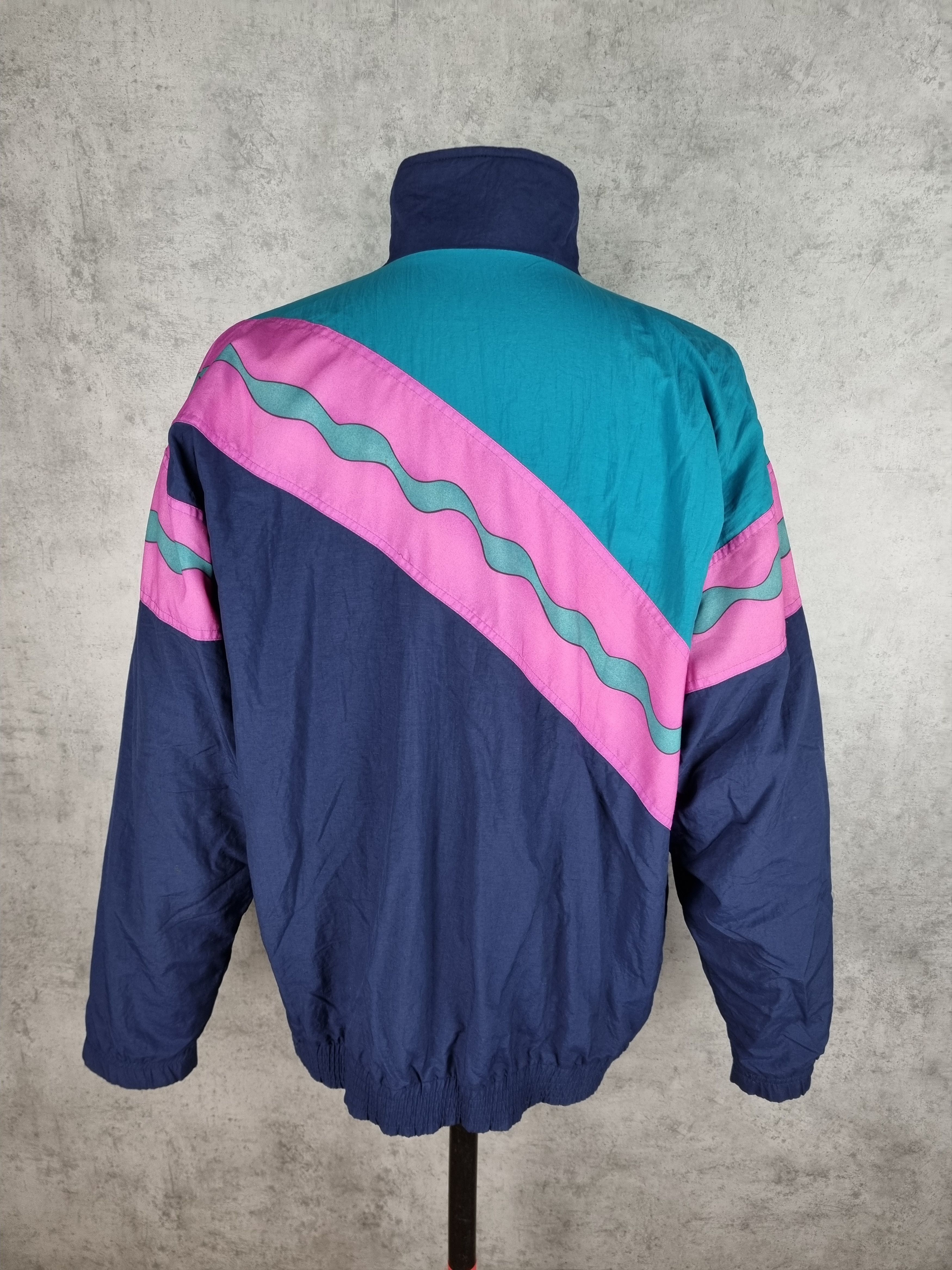 Sergio Tacchini × Vintage 90s Sergio Tacchini Abstract Design Track top Size US L / EU 52-54 / 3 - 7 Thumbnail