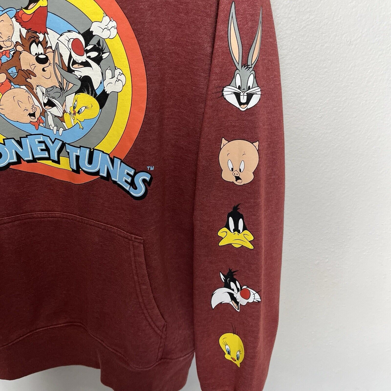 Vintage Looney Tunes | Bugs Bunny Warner Bros Hood Sweatshirt 90’s Size US M / EU 48-50 / 2 - 4 Thumbnail