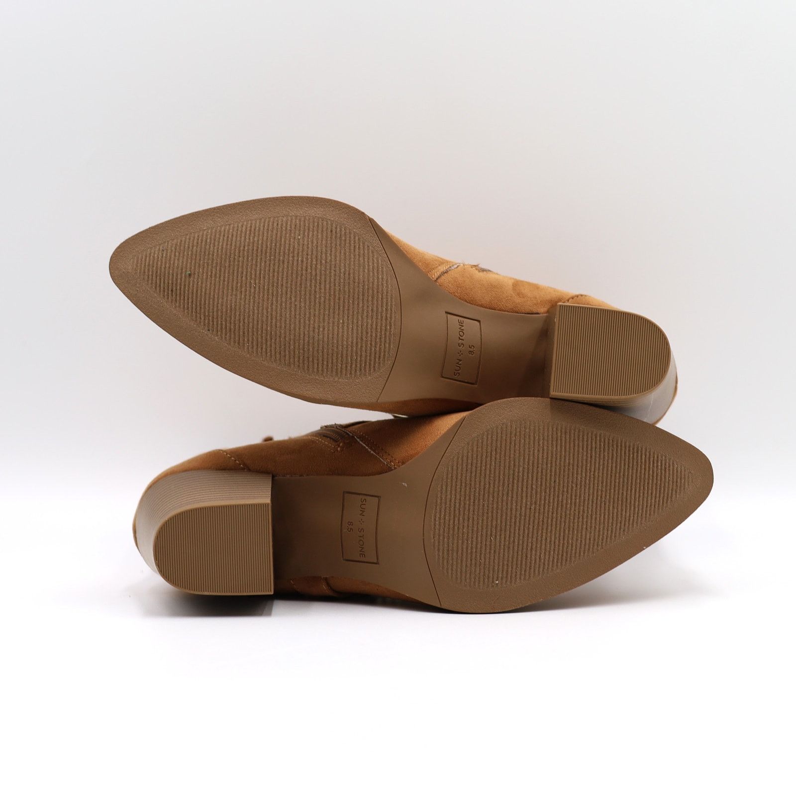 The Unbranded Brand Sun+Stone Women Tan Pointed-Toe Buckle Ankle Booties US 8.5 Size US 8.5 / IT 38.5 - 7 Thumbnail