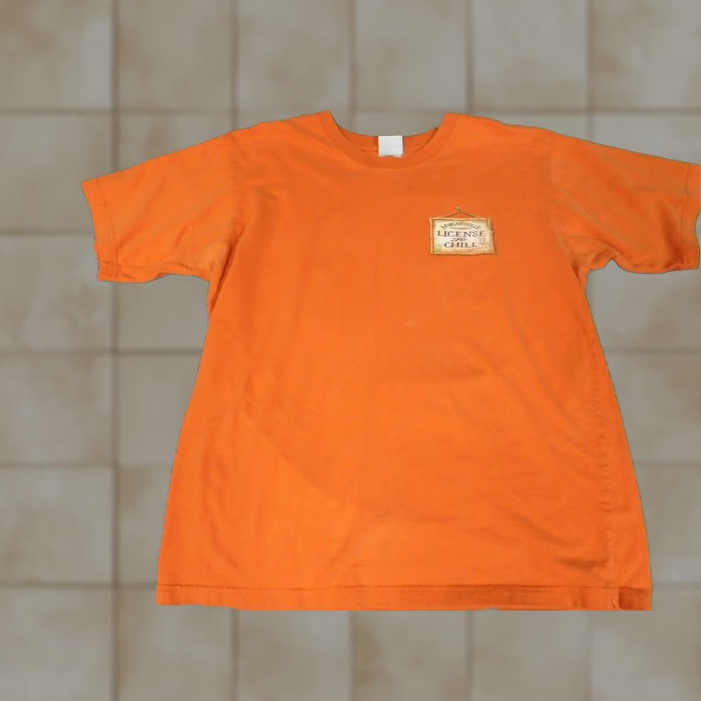 Vintage Margaritaville Mens T-Shirt Orange Short Sleeve Henley Cotton Spandex Logo Parrot Classic 90s? No, not applicable (remove). Size US M / EU 48-50 / 2 - 1 Thumbnail