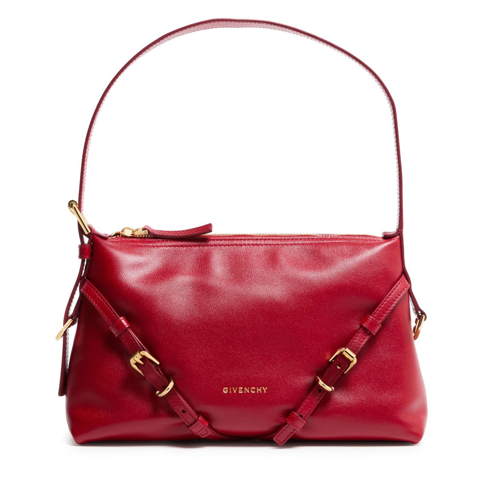 Givenchy GIVENCHY Voyou Mini Red Leather Shoulder Bag New And Authent Size ONE SIZE - 1 Thumbnail