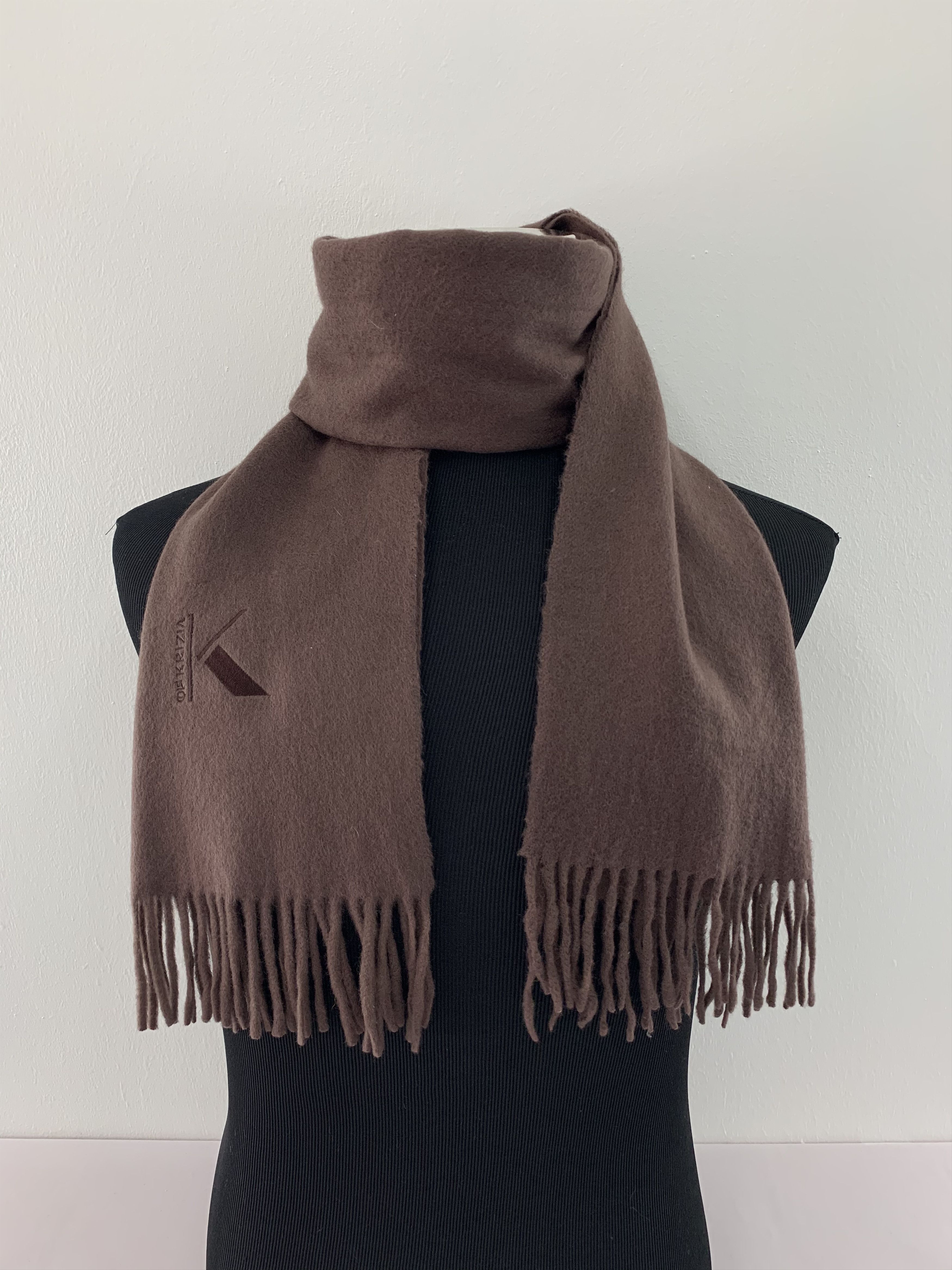 Krizia Uomo Krizia Scarf Wool Muffler Neck Wrap BL4306 Size ONE SIZE - 1 Thumbnail