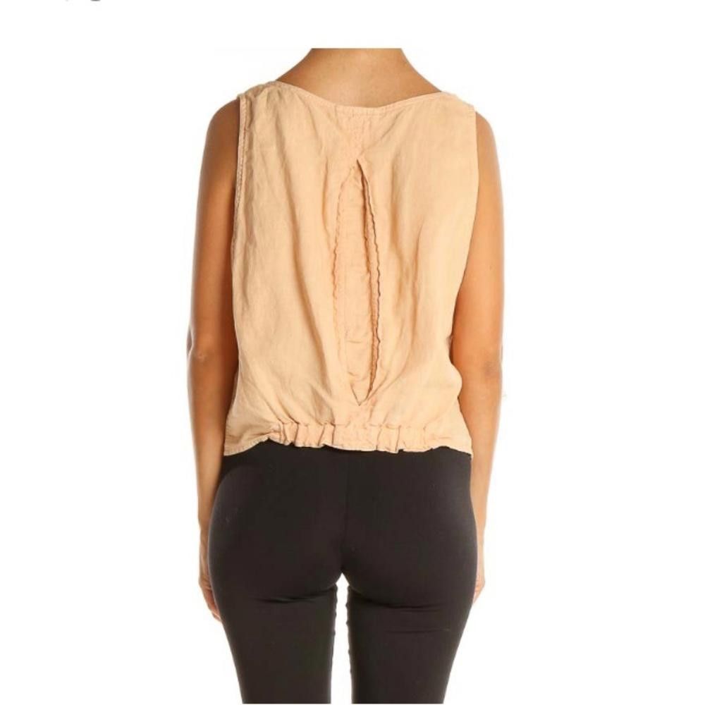 Free People Free People l Peach Button Down Linen Top Size XS Size XS / US 0-2 / IT 36-38 - 2 Thumbnail