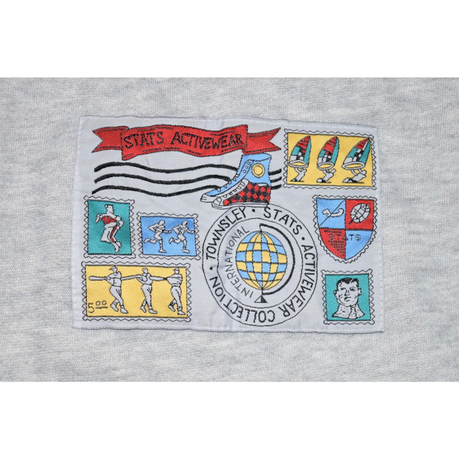 Vintage VINTAGE 1980s Stats Townsley Crewneck Sweatshirt Men’s XL Gray Heather Surf Sailing Hip Hop Unique Size US XL / EU 56 / 4 - 2 Thumbnail