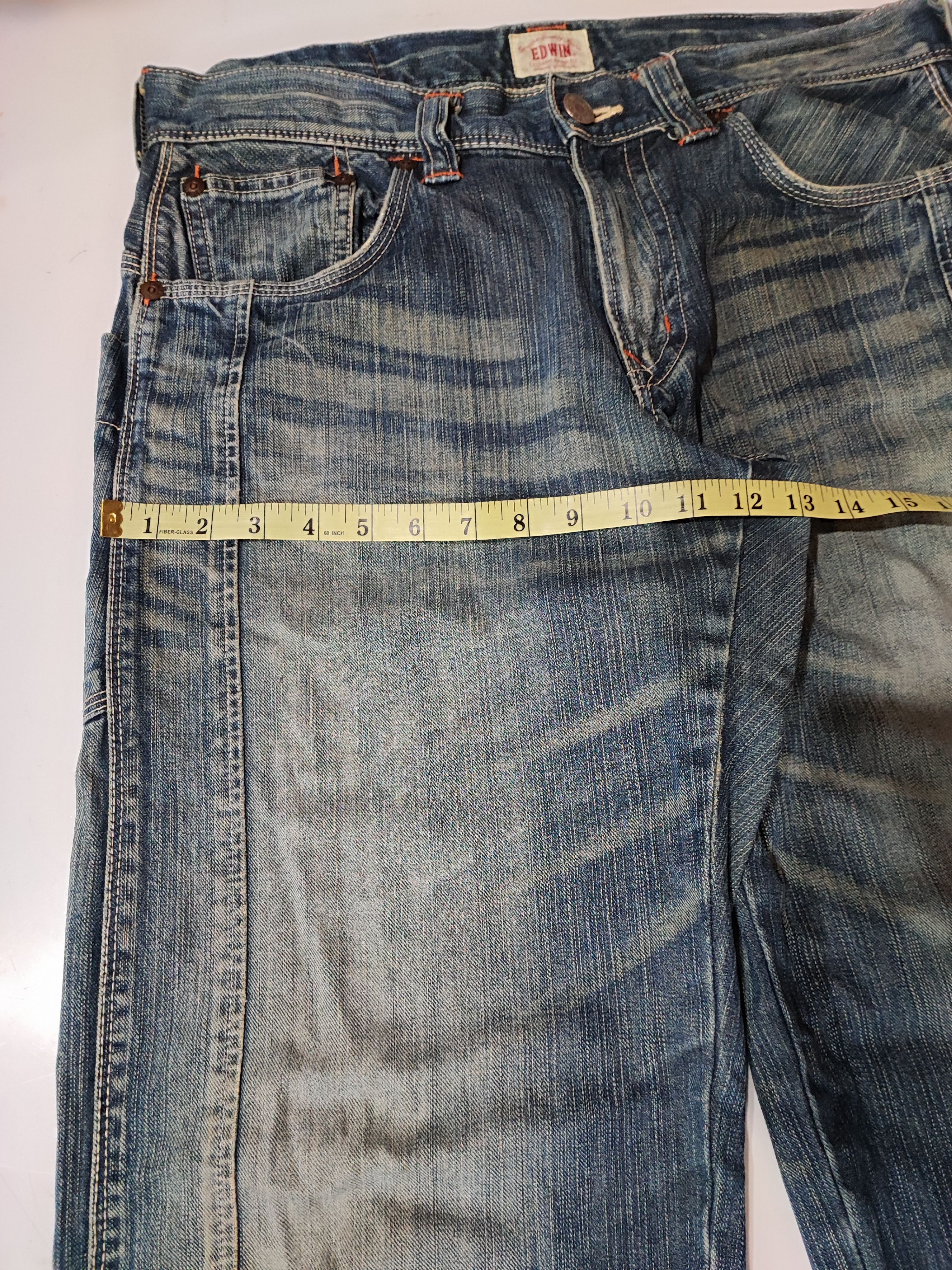 Number (N)ine Vintage Edwin XV Distressed Denim Baggy Pants Size US 35 - 13 Thumbnail