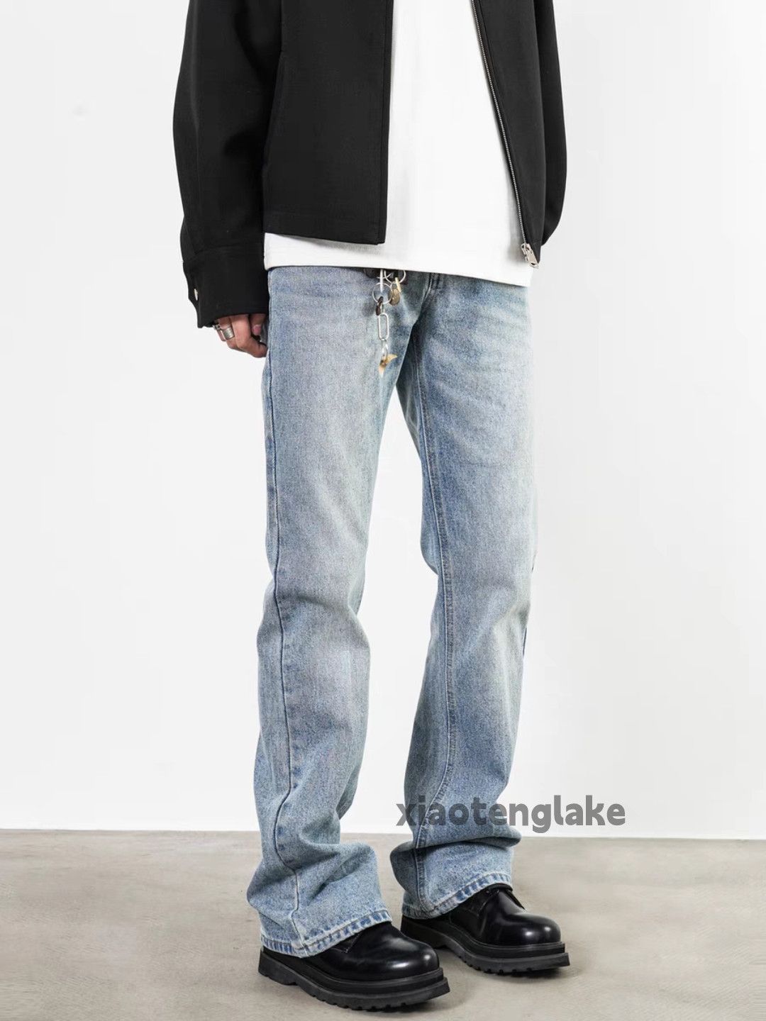 Designer Unisex washed faded cleanfit yuppie y2k hiphop jeans Size US 28 / EU 44 - 5 Thumbnail
