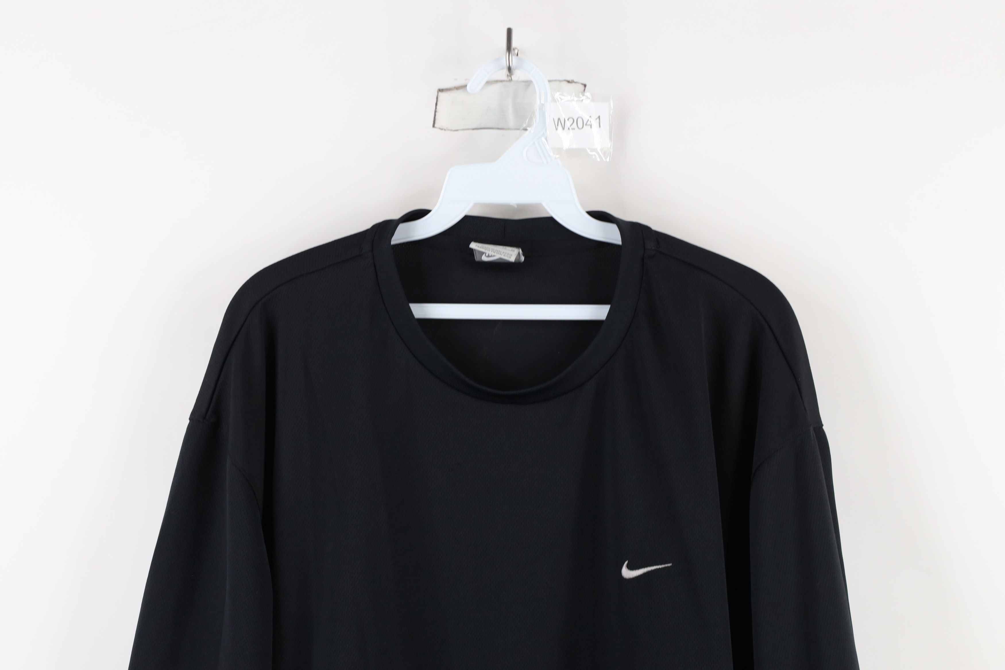 Nike × Vintage Vintage Nike Travis Scott Mini Swoosh Knit T-Shirt Black Size US XL / EU 56 / 4 - 2 Thumbnail