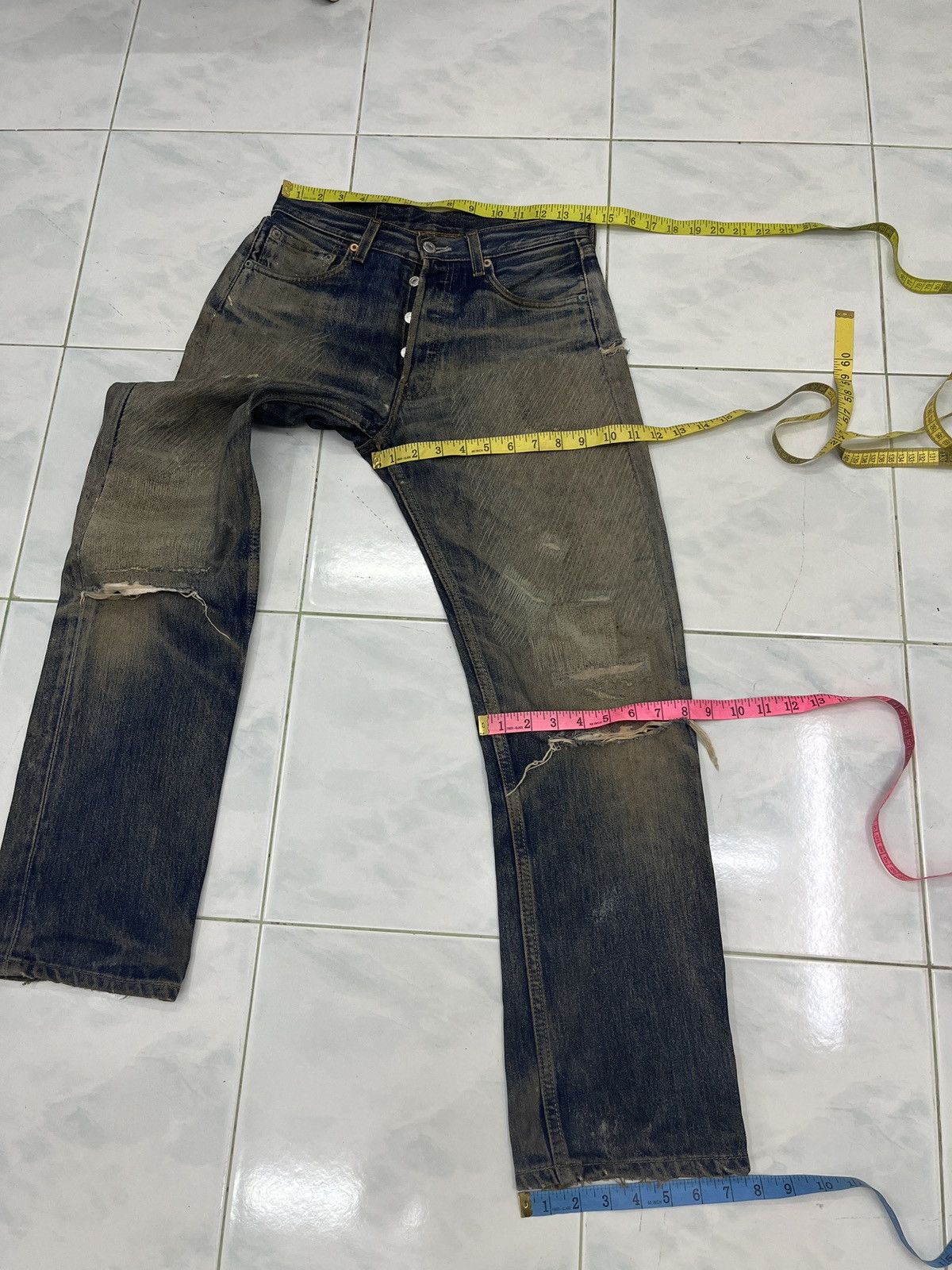 Levi's 🔥🔥🔥RARE VTG LEVIS DISTRESSED DENIM Size US 28 / EU 44 - 17 Thumbnail