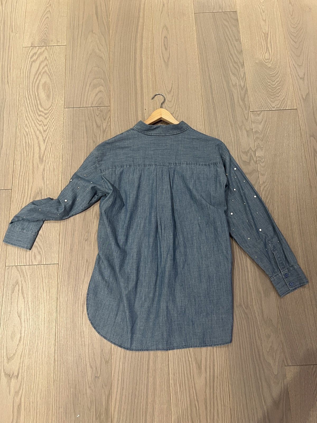 Karl Lagerfeld Pearl Denim Button Up Size L / US 10 / IT 46 - 2 Thumbnail