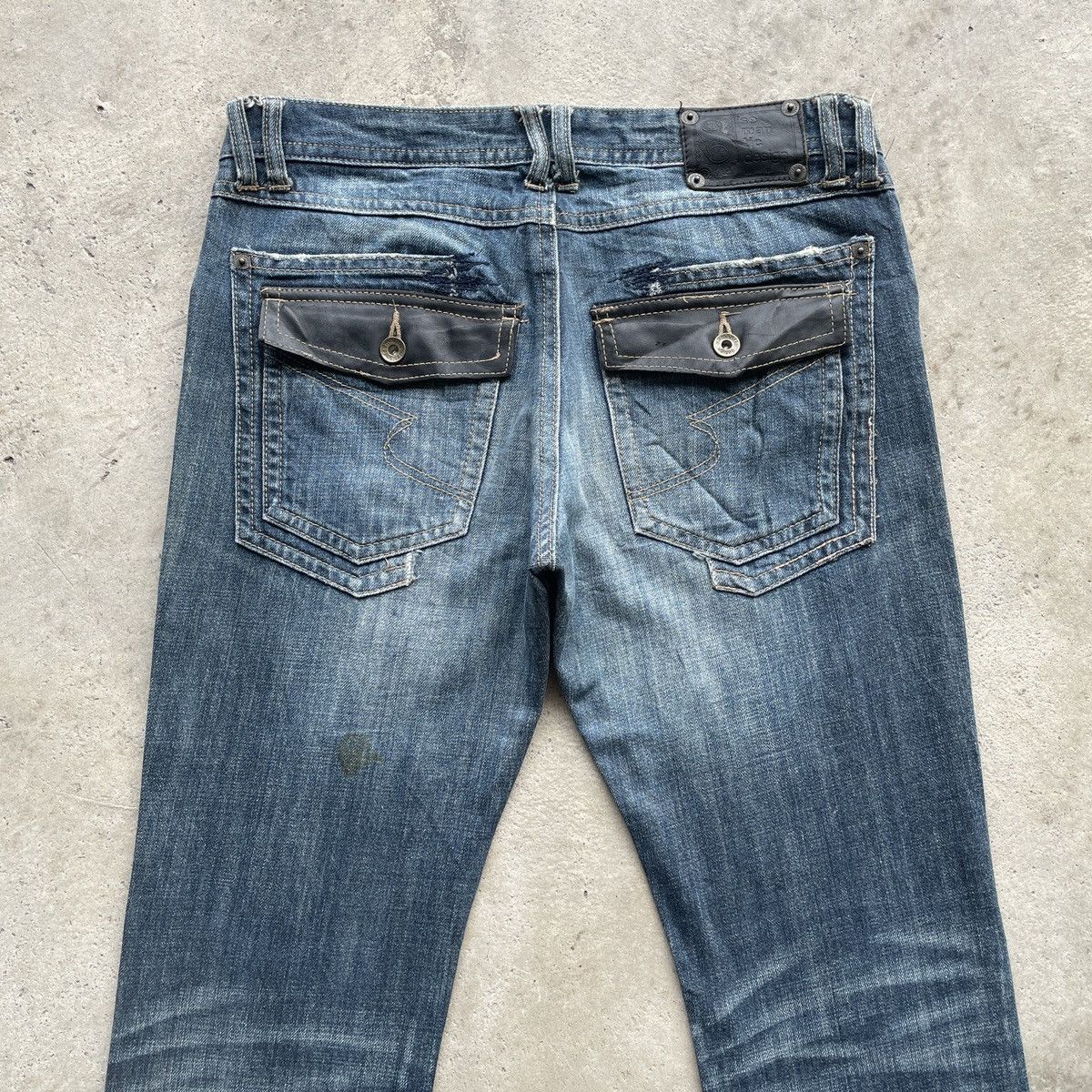 If Six Was Nine Vintage Semantic Design Flare Faded Bootcut Jeans Pants W33 Size US 33 - 11 Thumbnail