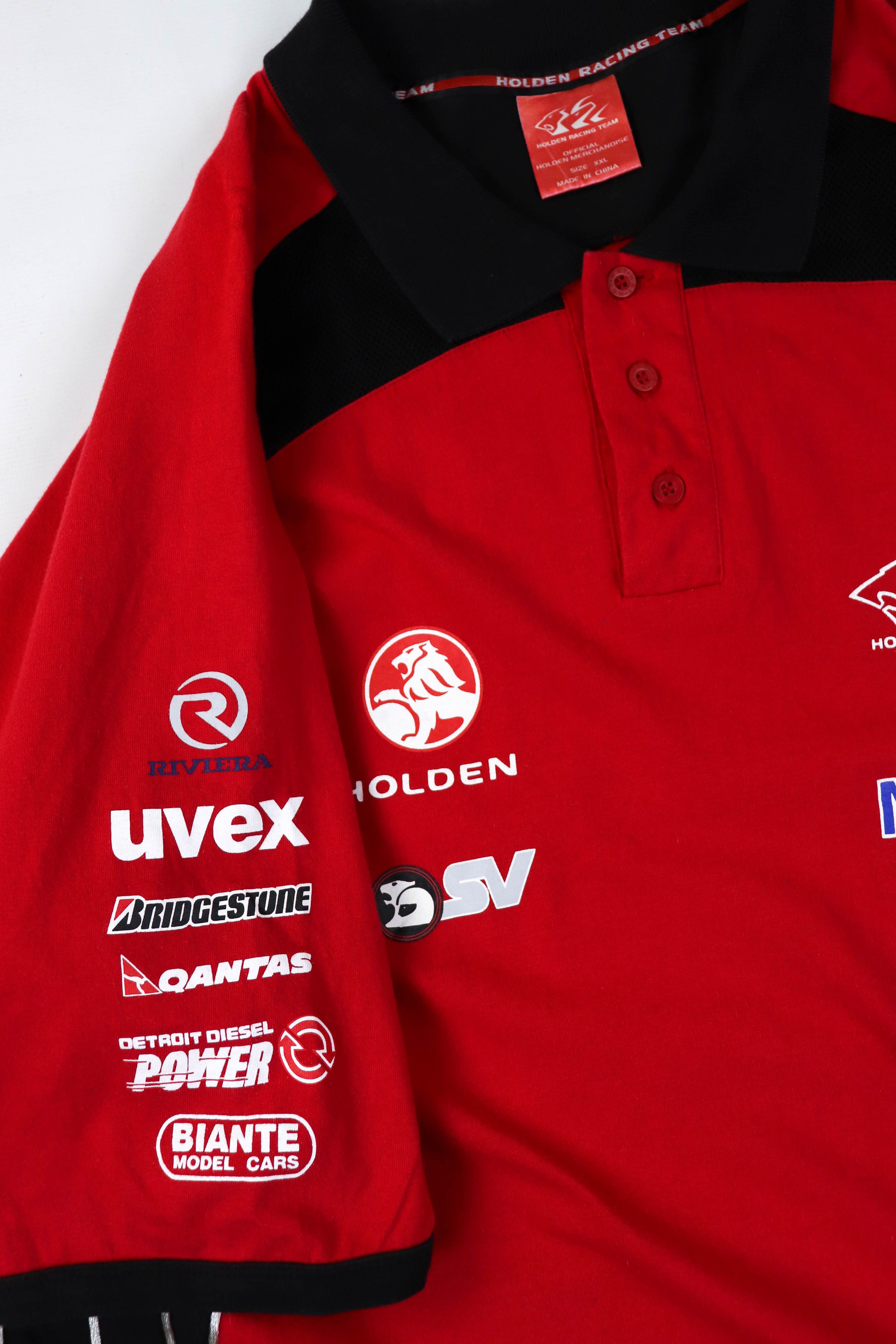 Vintage 00s Vintage Holden Racing Team 2005 Red Polo Shirt Size US XXL / EU 58 / 5 - 7 Thumbnail