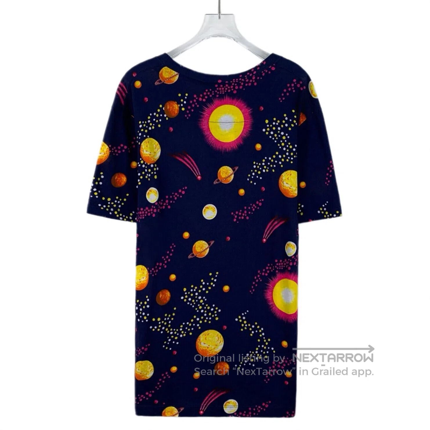 Gucci Guicci Navy Blue Planet Eagle Printed Cotton Crew Neck Sho Size US S / EU 44-46 / 1 - 2 Thumbnail