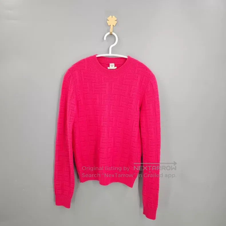 Hermes Hermes Pink Full Print Wool Knit Long Sleeve Size XXS / US 00 / IT 34 - 1 Thumbnail