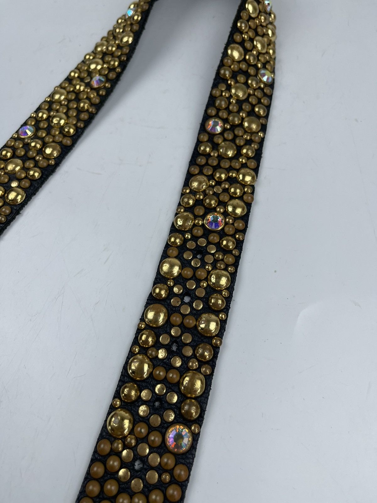 Japanese Brand studded leather belt tc12 Size 34 - 5 Thumbnail