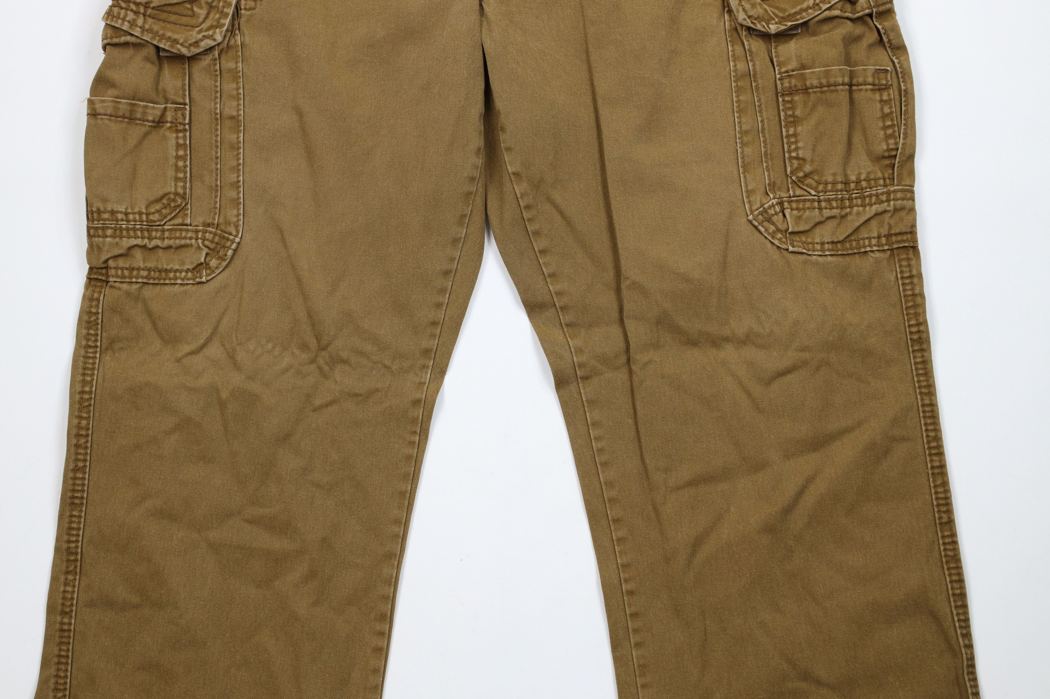 Vintage Vintage Y2K Streetwear Wide Leg Cargo Pants Brown Cotton Size US 38 / EU 54 - 3 Thumbnail