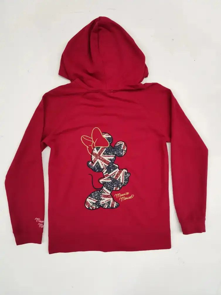 Disney × Mickey Mouse Disney Minnie Mouse Big Logo Zipper Hoodie Sweatshirt Size US L / EU 52-54 / 3 - 2 Thumbnail