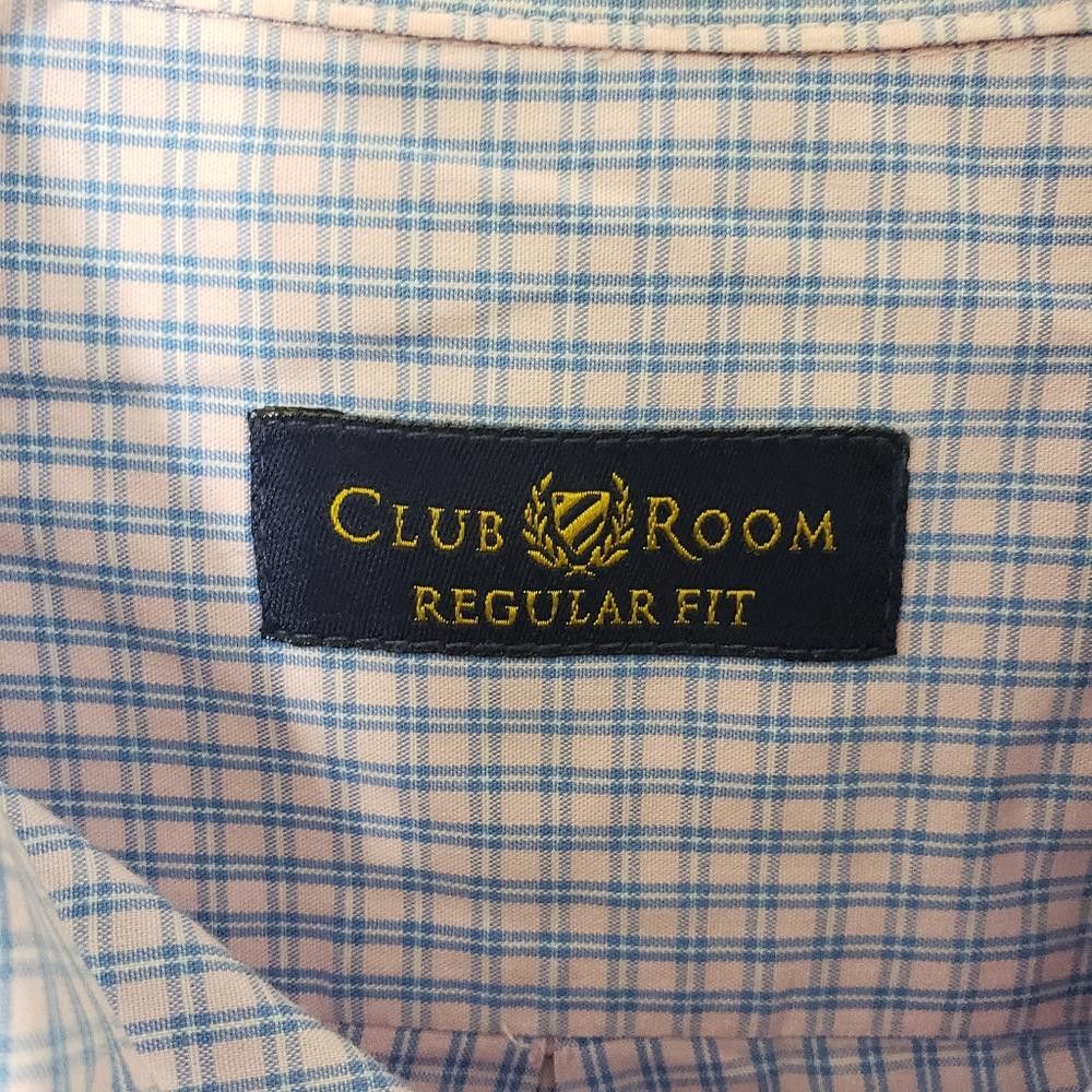 Club Room CT443 Club Room Long Sleeve Blue & Pink Shirt Regular 15.5 Size 38R - 2 Thumbnail