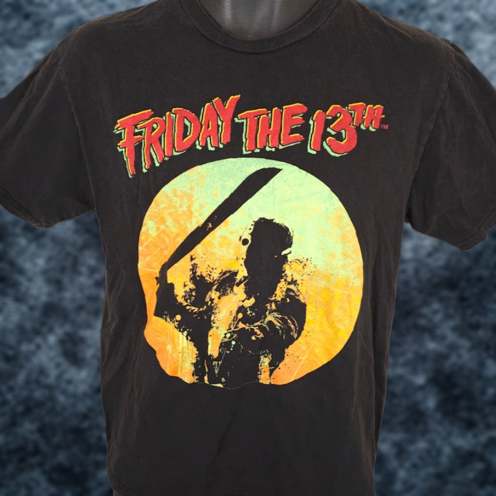 Vintage VINTAGE no, Friday the 13th Shirt Mens Medium Black Jason Voorhees Horror Movie Size US M / EU 48-50 / 2 - 1 Thumbnail